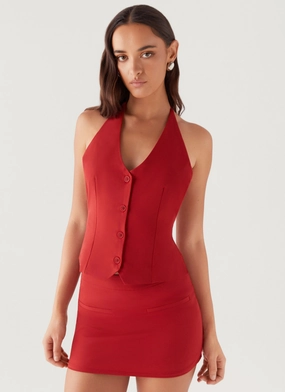 Tough Build Comfort for All Sarah Mini Skirt - Ruby Red