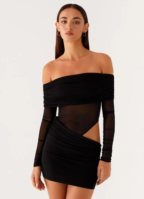 Classic Line Daytime Mood No Doubt Mini Dress - Black