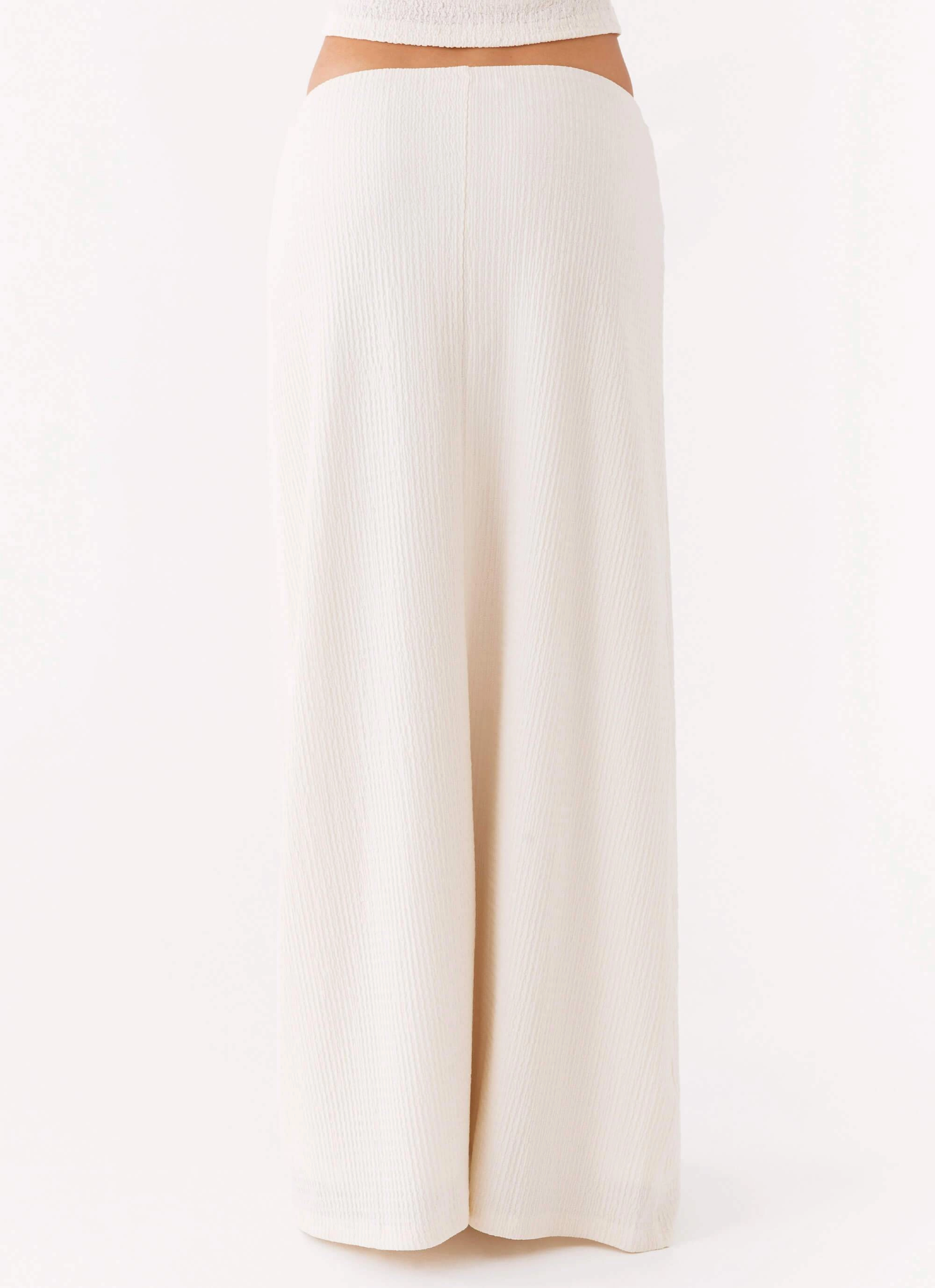 Tatum Low Rise Maxi Skirt - Ivory ReinforcedSeams