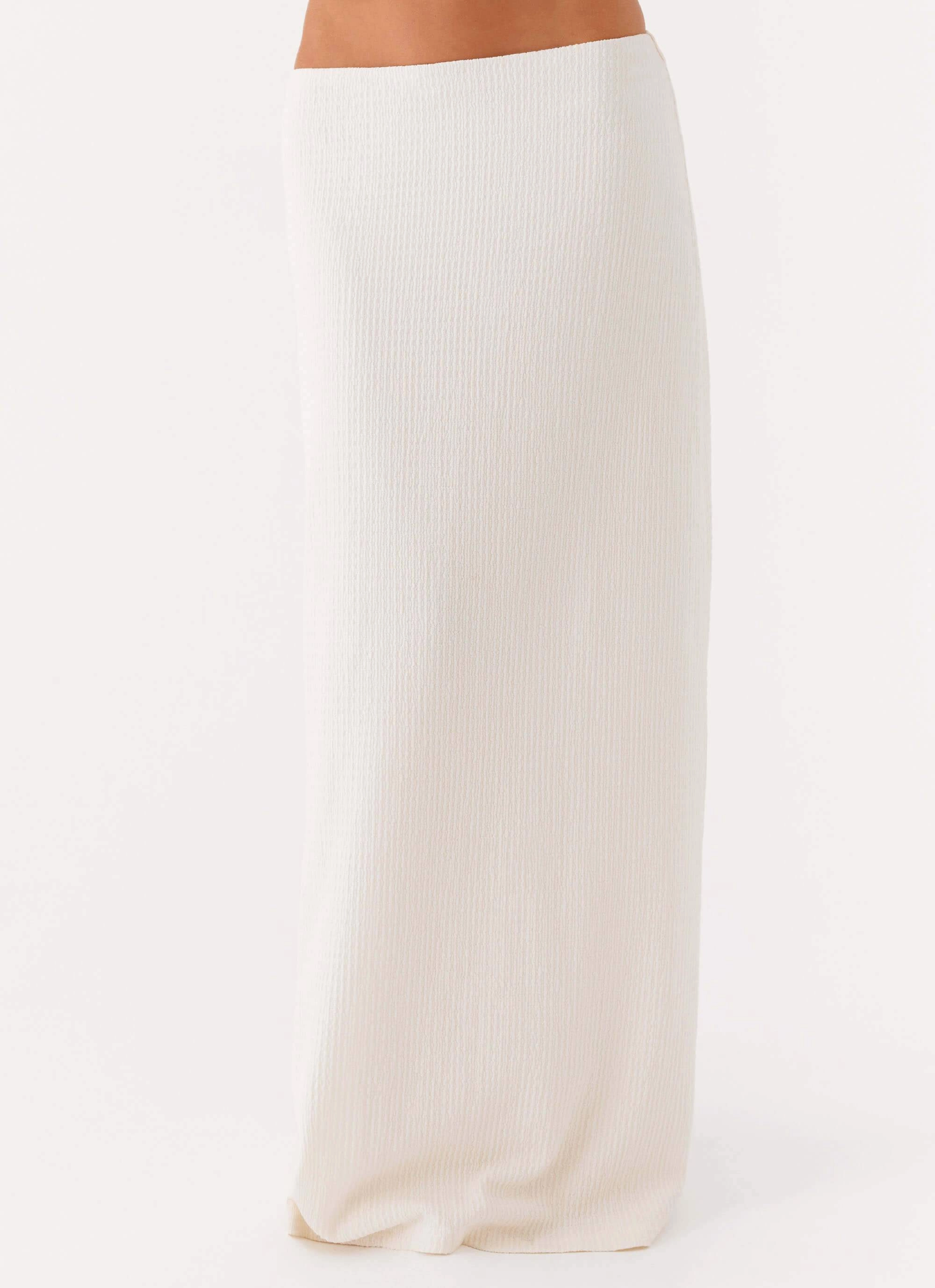 Tatum Low Rise Maxi Skirt - Ivory Modern Design