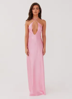 Cool Look Smart and Chic Noir Symphony Maxi Dress - Pink