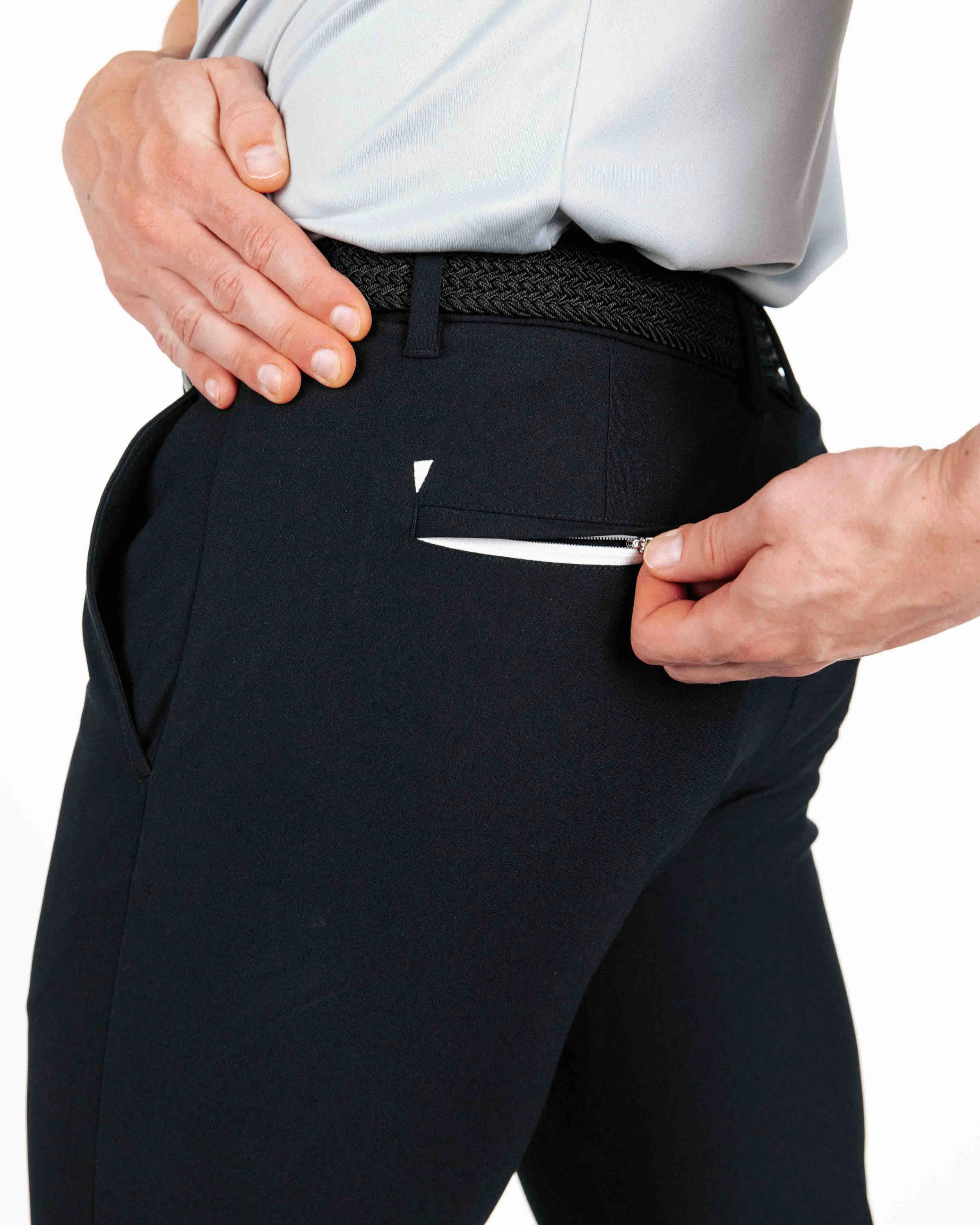 Sport Performance Design Stretchable Fabric Black Traditional Pants