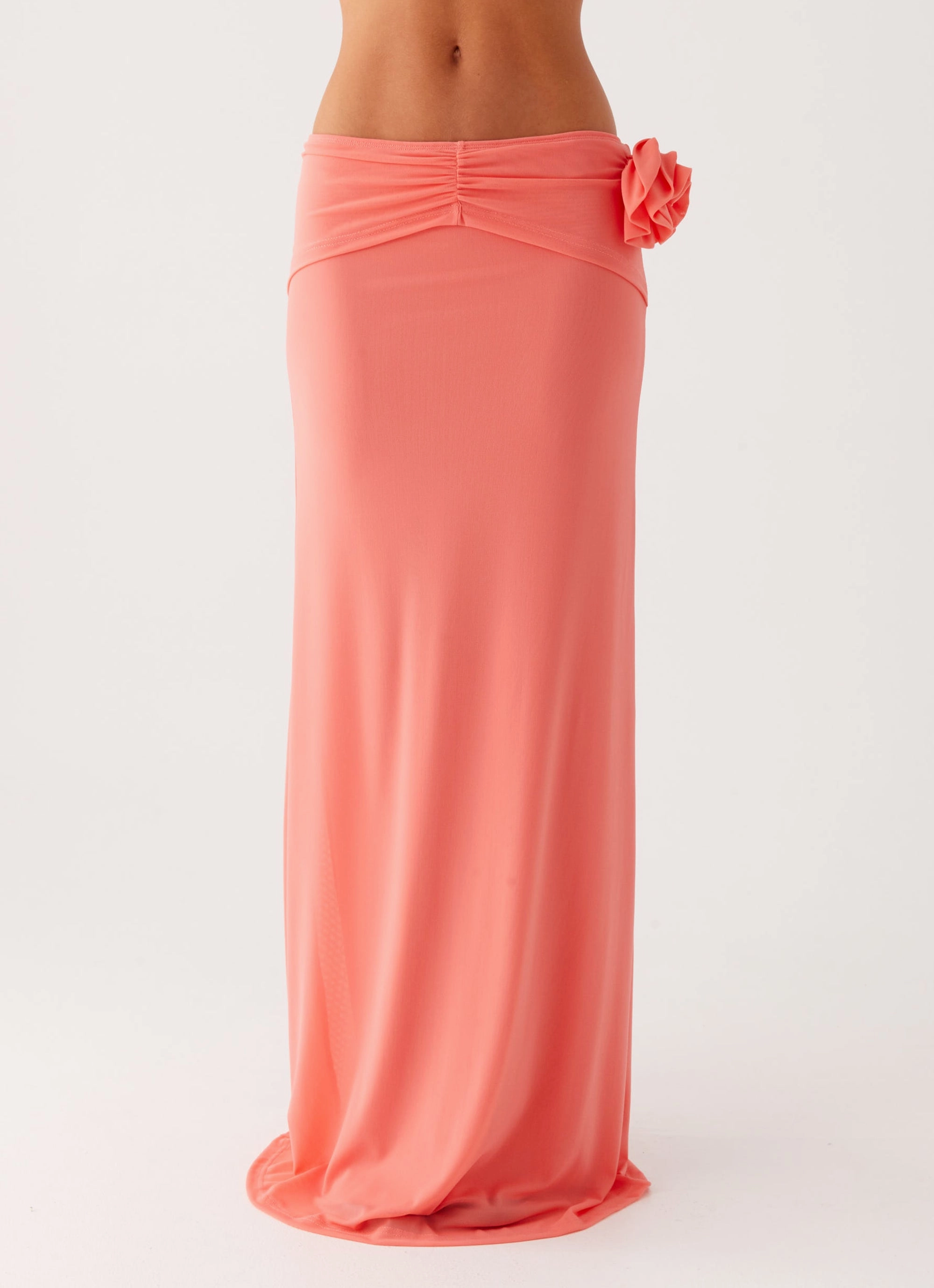 Jayce Maxi Skirt - Salmon Friction Resistant Fabric