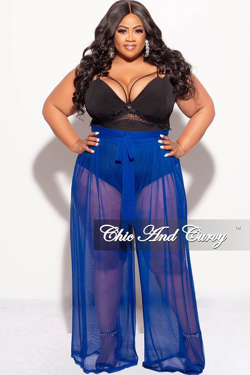 Final Sale Plus Size Plus Size Harness Bodysuit in Black Chic Design Durable Waistband
