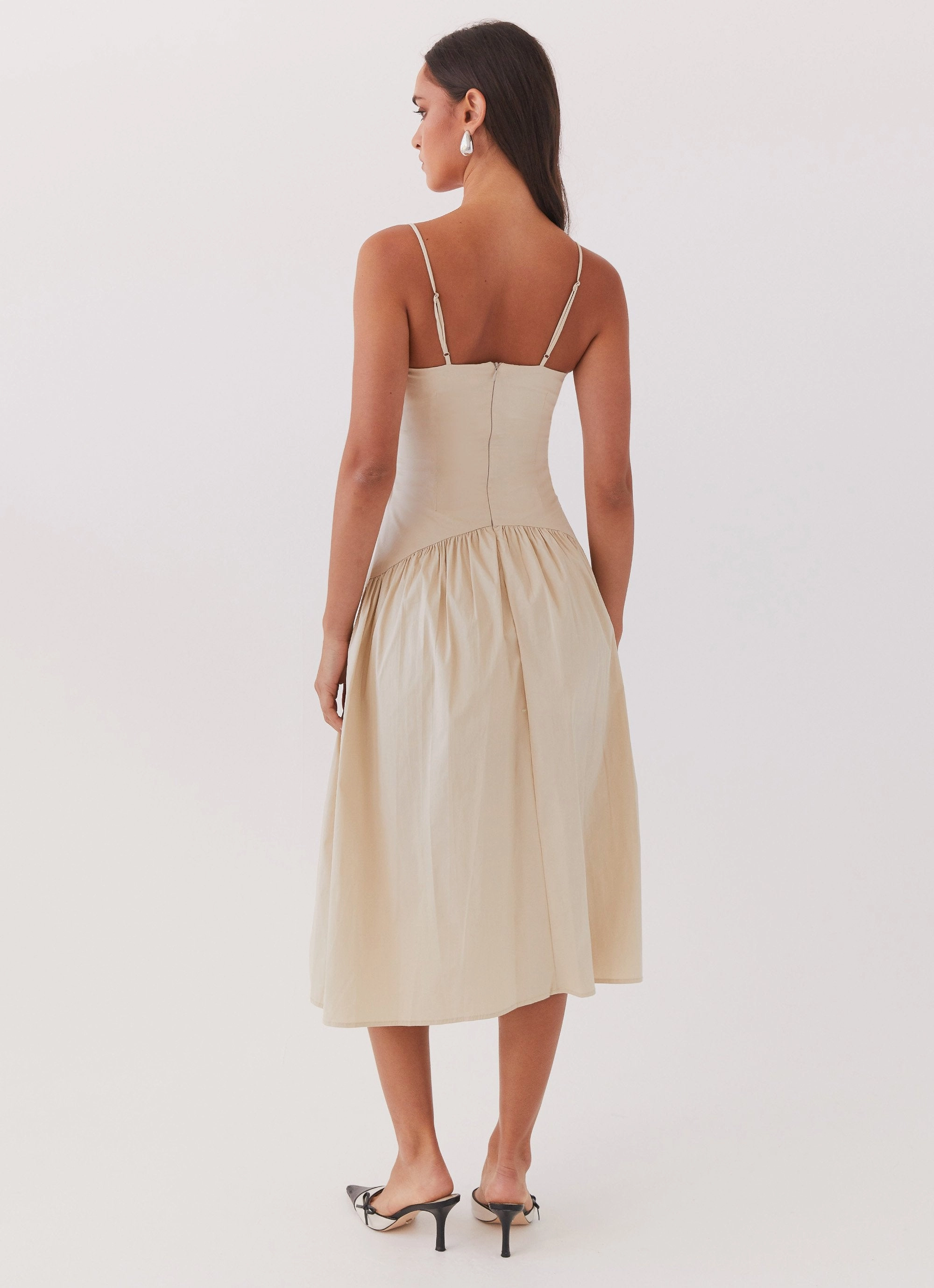 Trendy Everyday Yvette Corset Midi Dress - Desert Sage