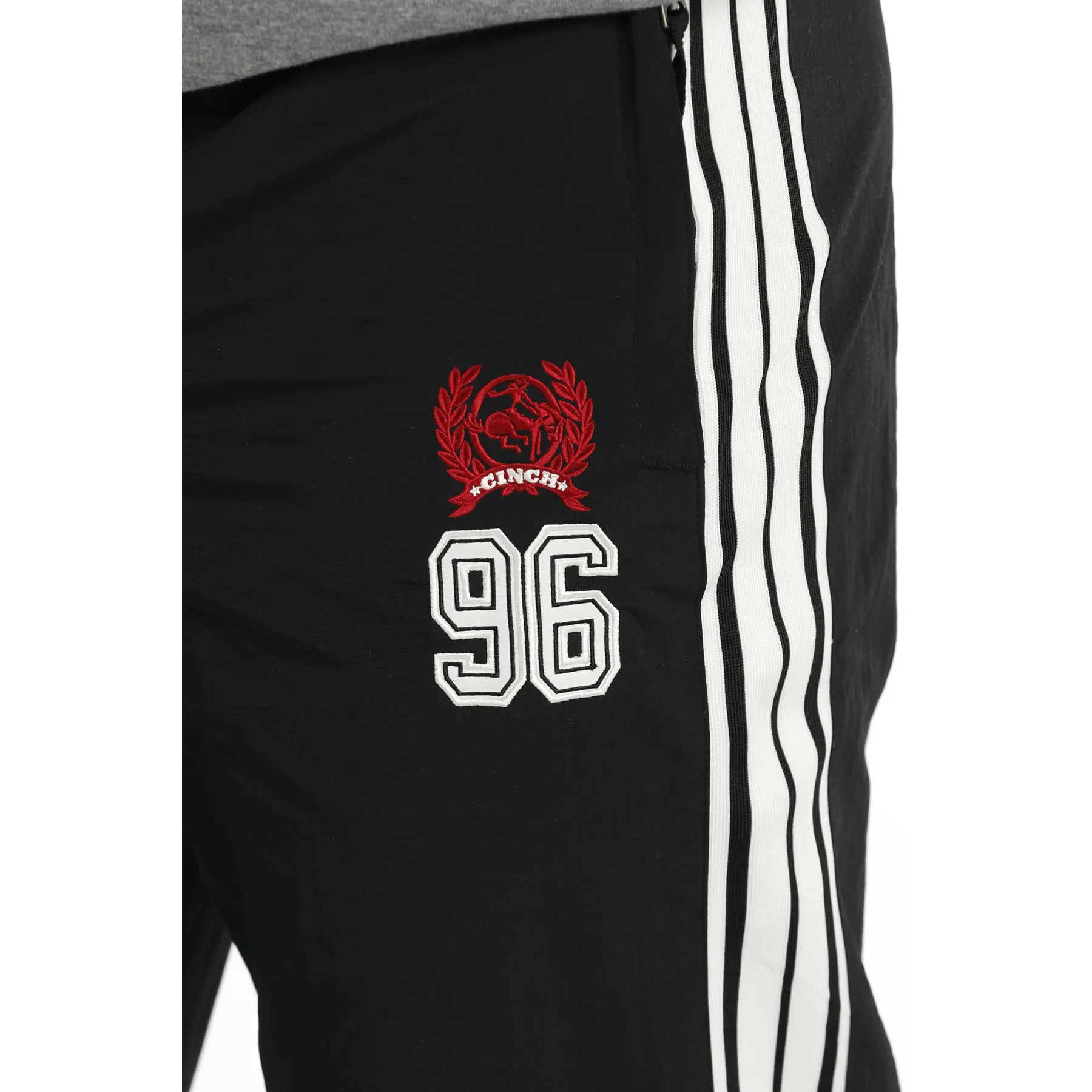 Cinch Men's Vintage Logo Nylon Wind Black Pants MB90036002