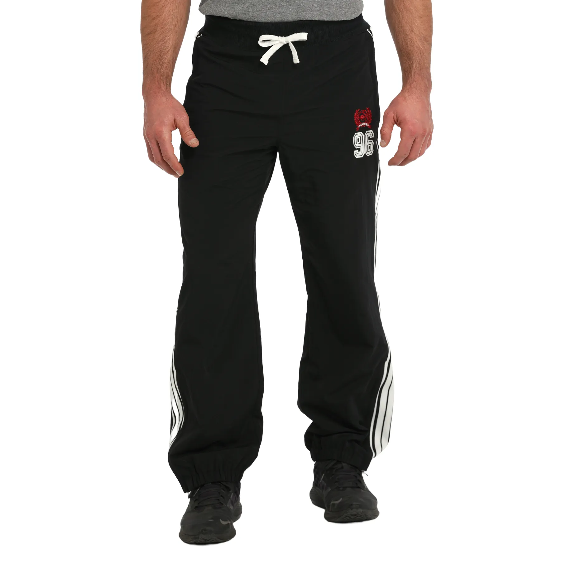Cinch Men's Vintage Logo Nylon Wind Black Pants MB90036002