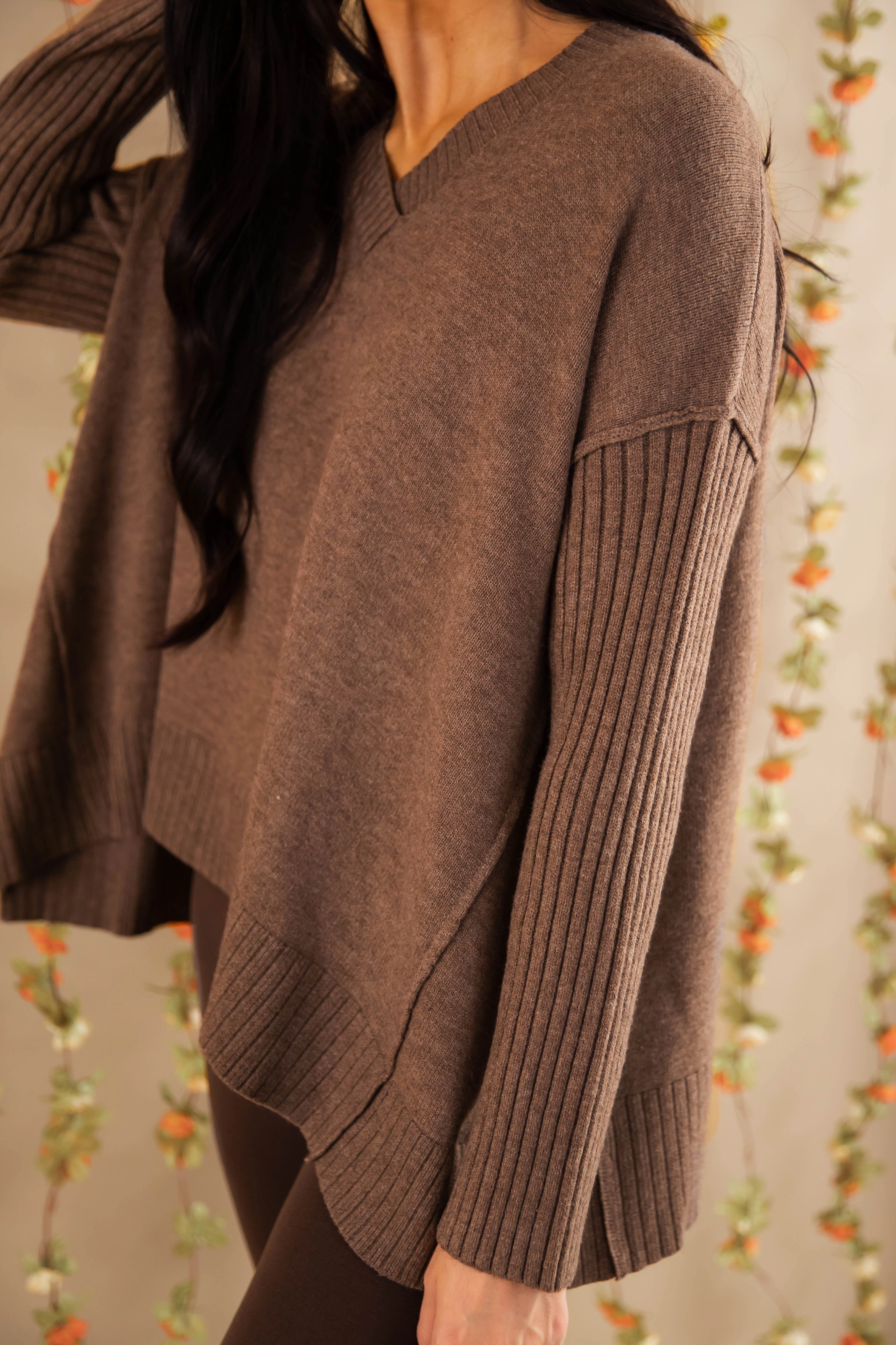 TemperatureRegulating Material Be There For You Sweater-Mocha