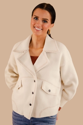 Cityscape Dreams Coat YarnDyed Stripes BreathableMeshPanels
