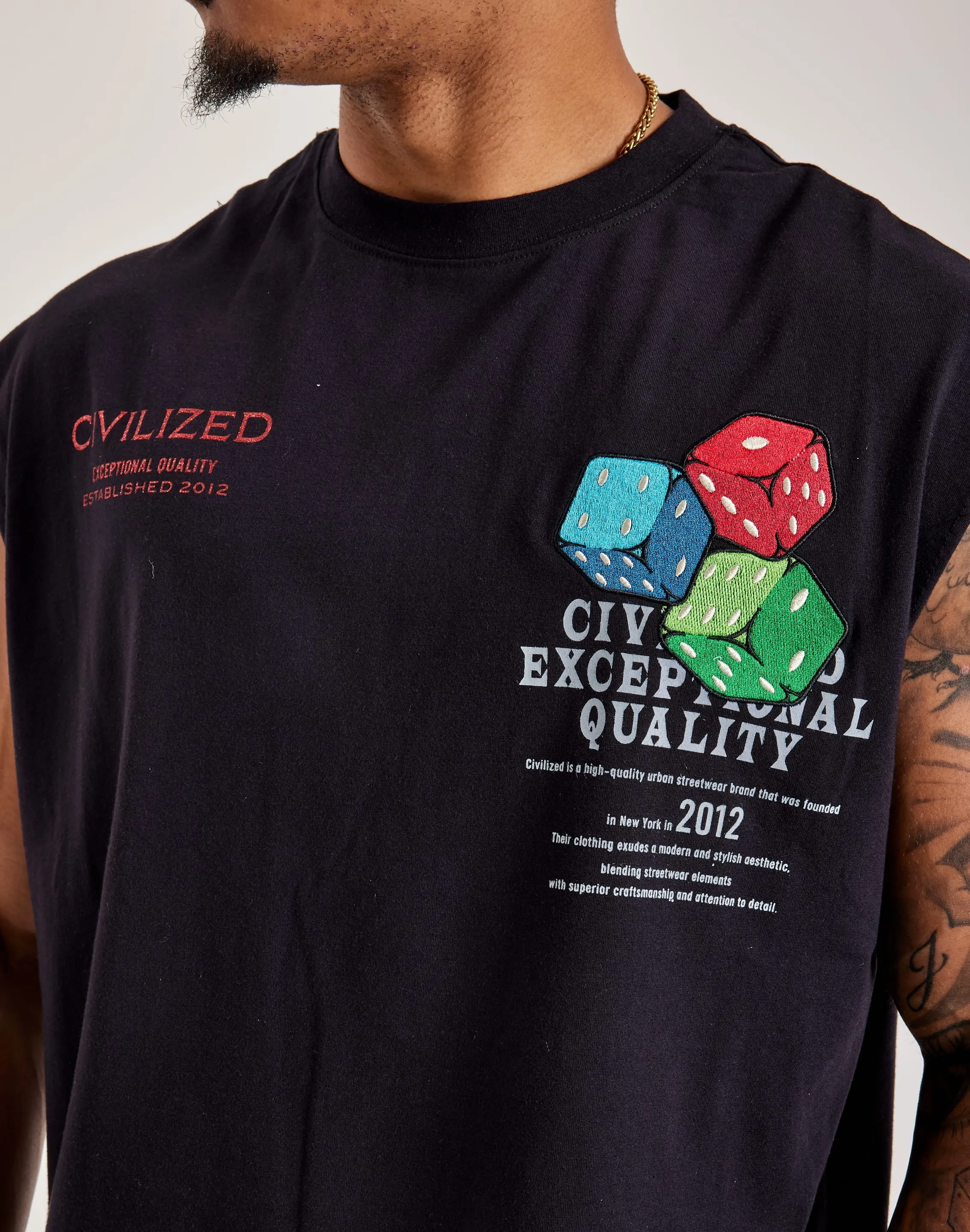 Civilized Dice Game Sleeveless Tee