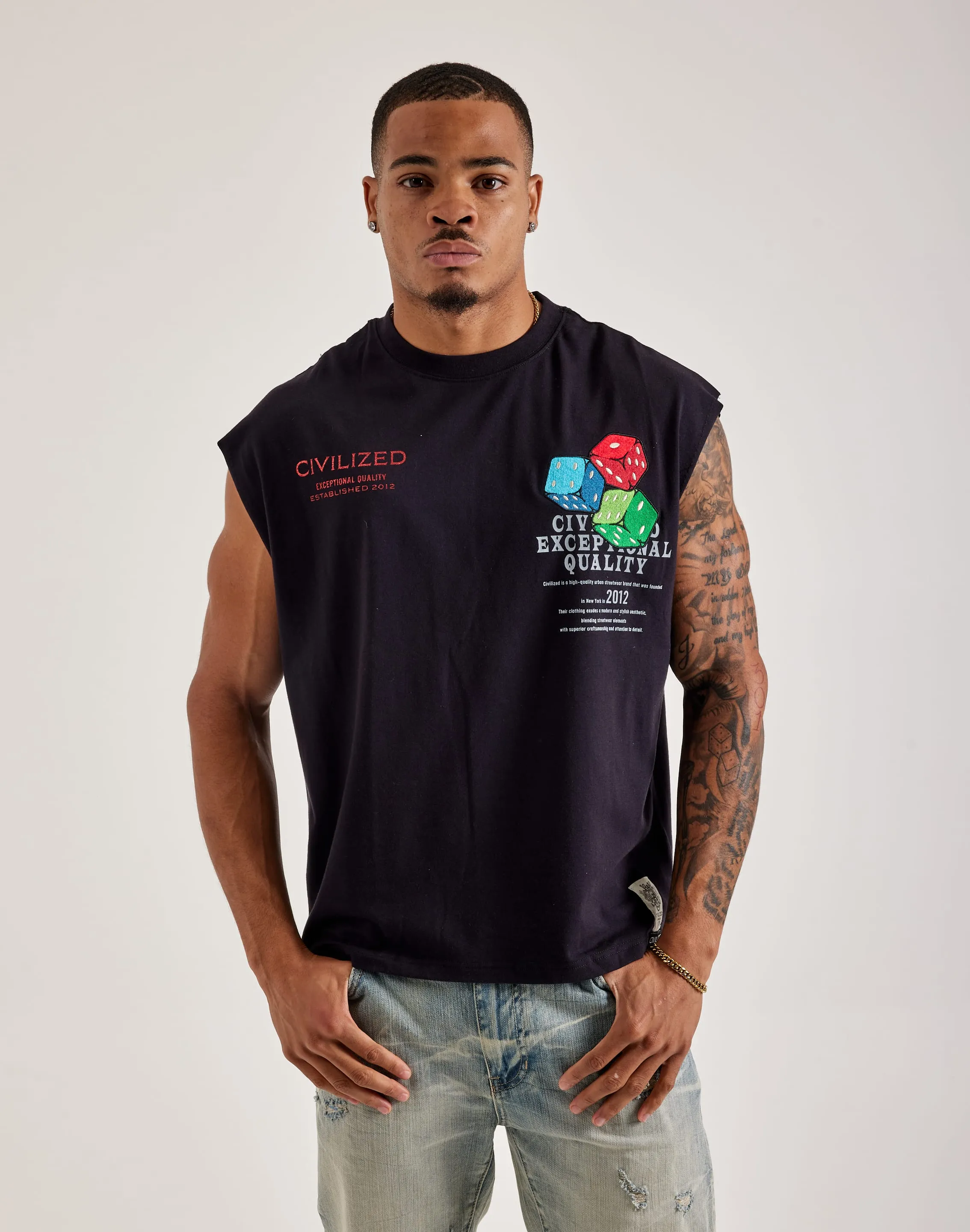 Civilized Dice Game Sleeveless Tee
