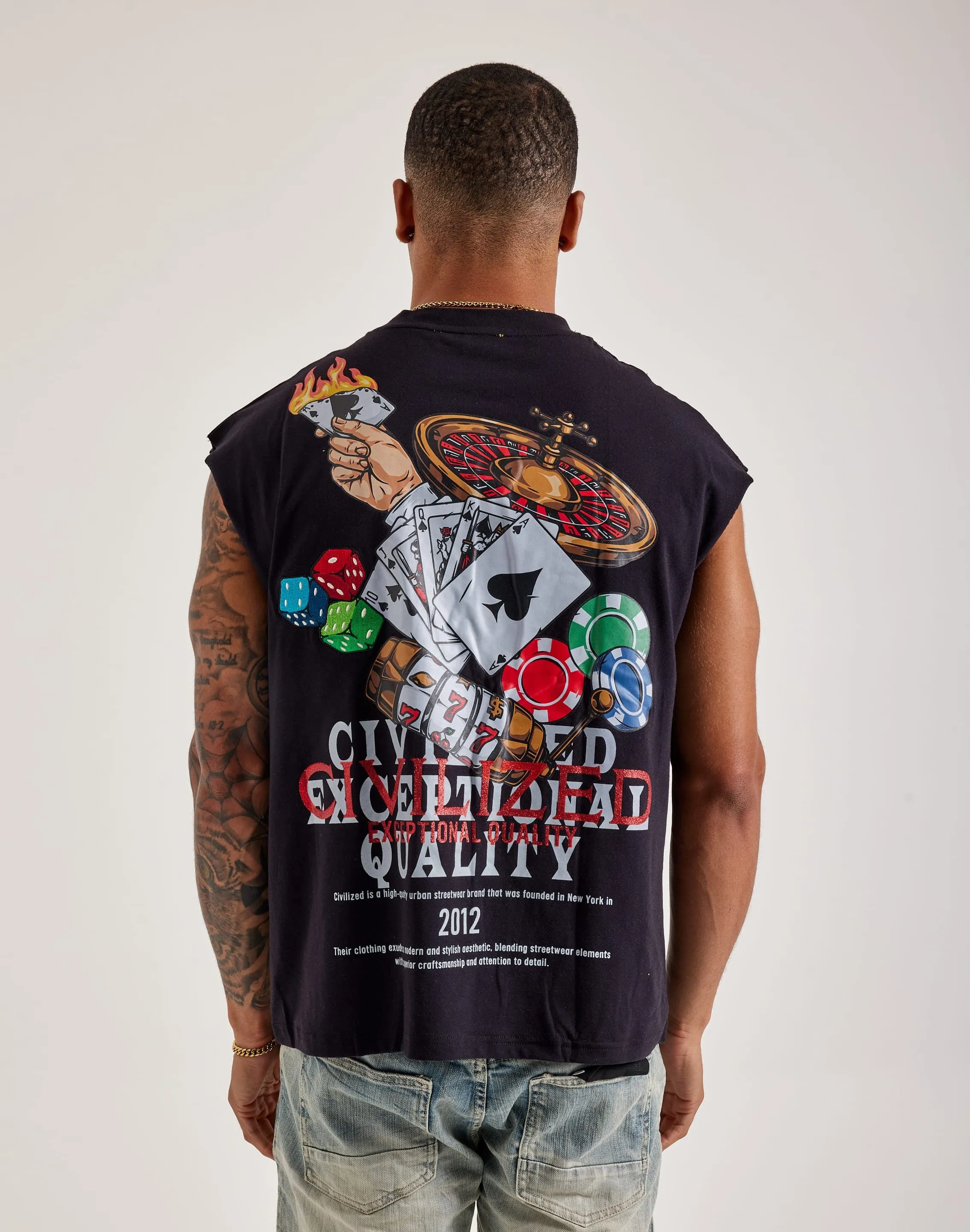 Civilized Dice Game Sleeveless Tee