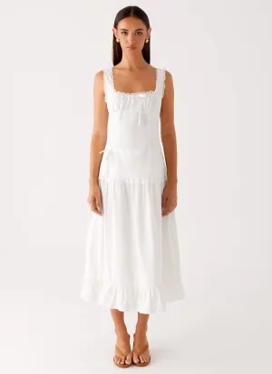 Quinn Midi Dress - White Sleek Tone Fashionable Fit
