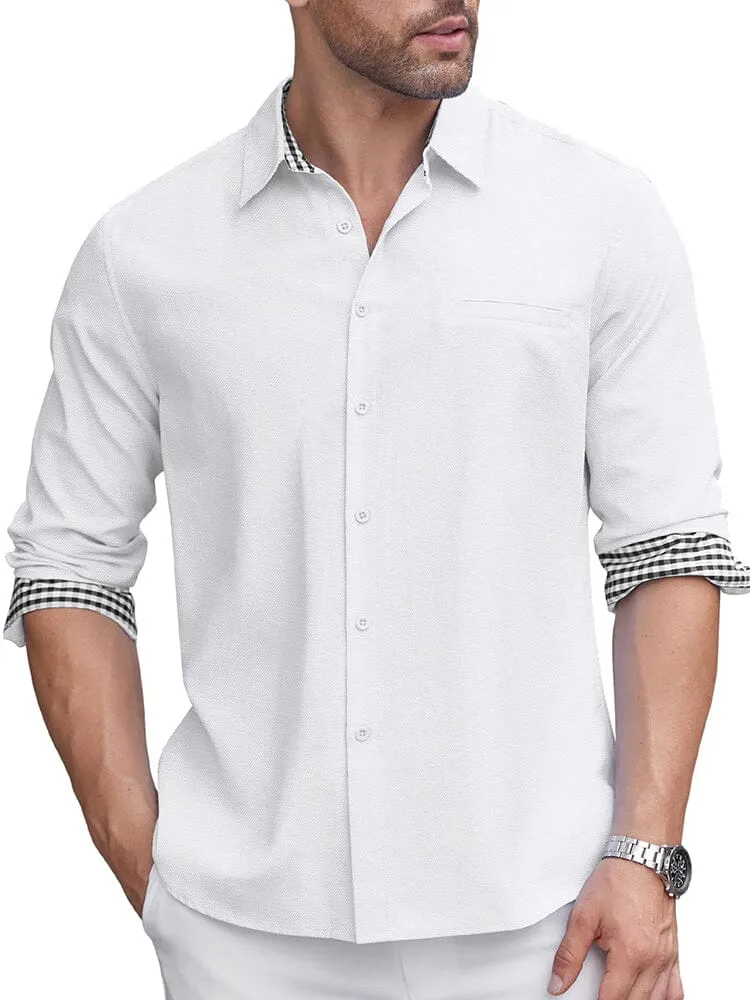 Classic Casual Plaid Splicing Shirt (US Only)