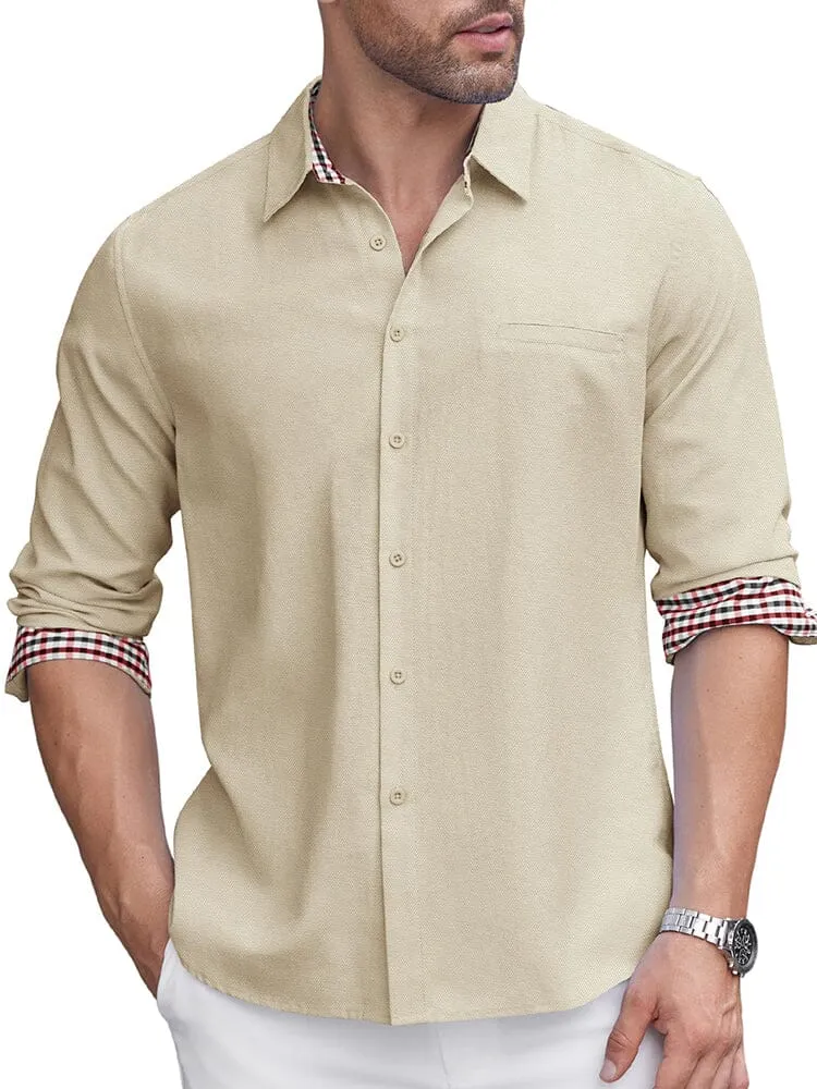 Classic Casual Plaid Splicing Shirt (US Only)