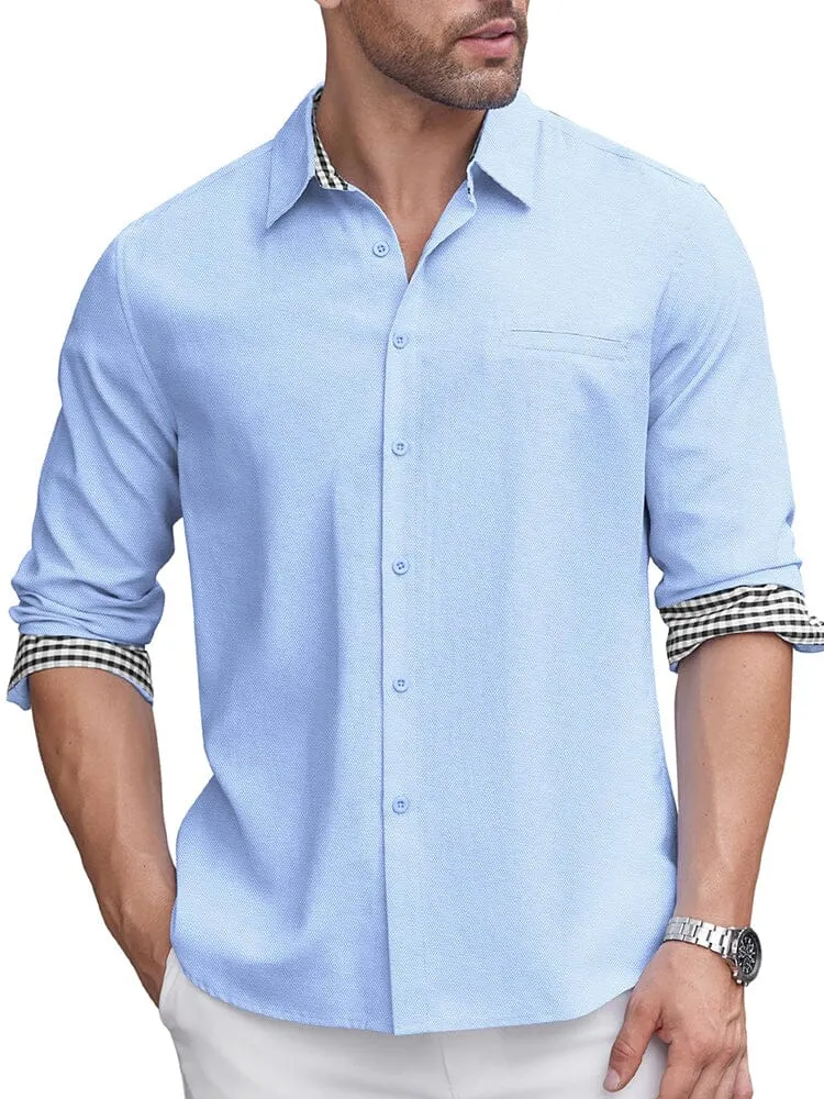 Classic Casual Plaid Splicing Shirt (US Only)