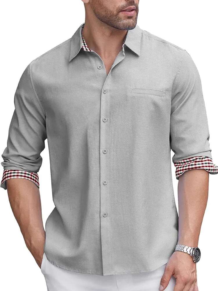 Classic Casual Plaid Splicing Shirt (US Only)