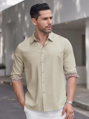 Classic Casual Plaid Splicing Shirt (US Only)