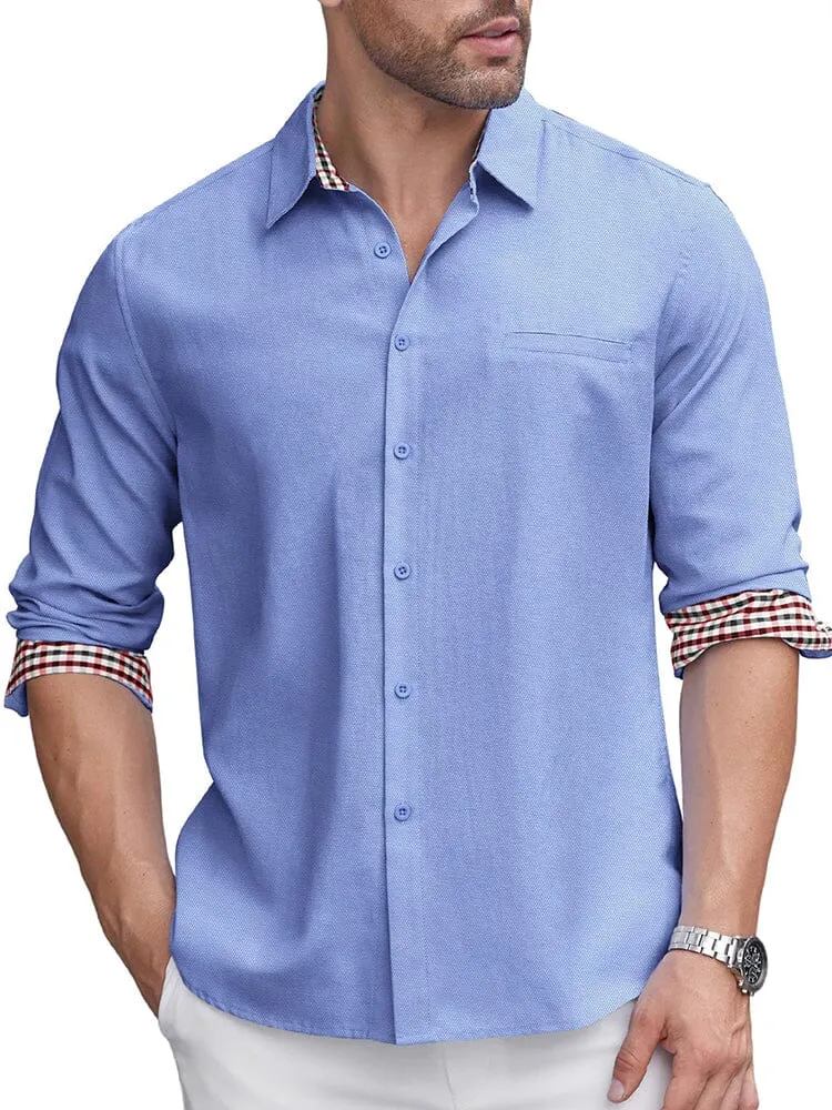 Classic Casual Plaid Splicing Shirt (US Only)