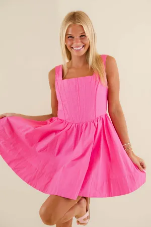 Contrast-Piping Turning Things Around Dress