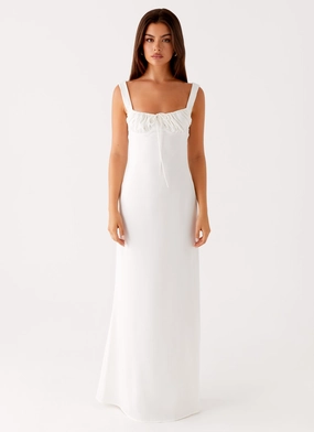 Leg-Lengthening Shyla Maxi Dress - Ivory