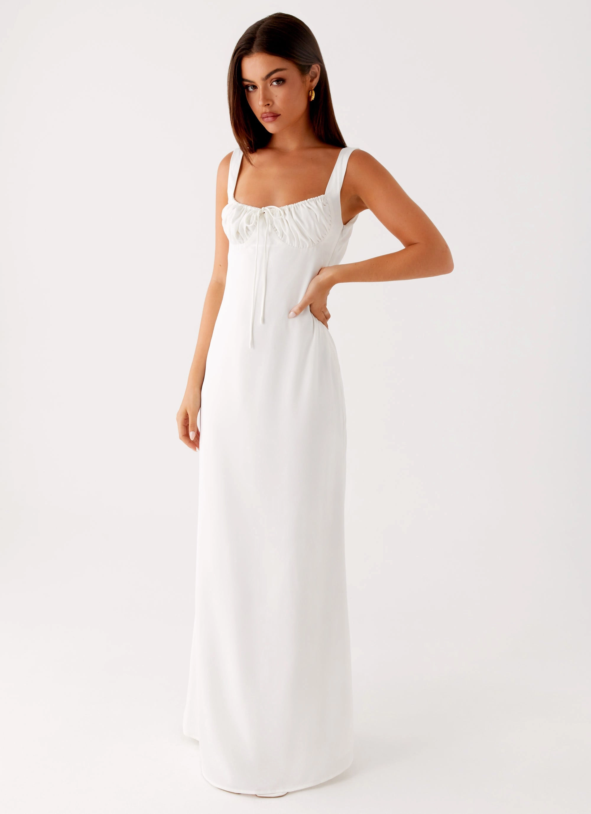 Shyla Maxi Dress - Ivory Elegant Mood Theater-Night