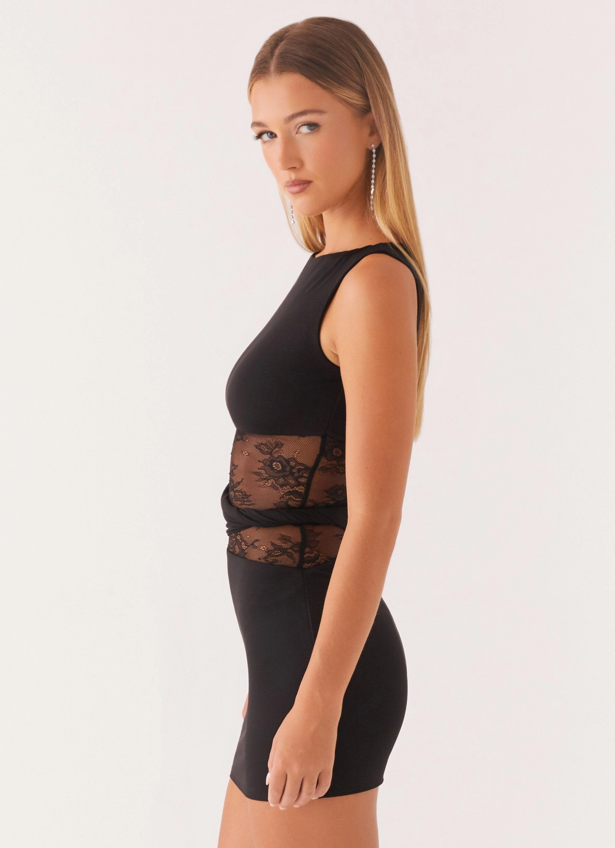 Echo Mini Dress - Black Smooth Edge