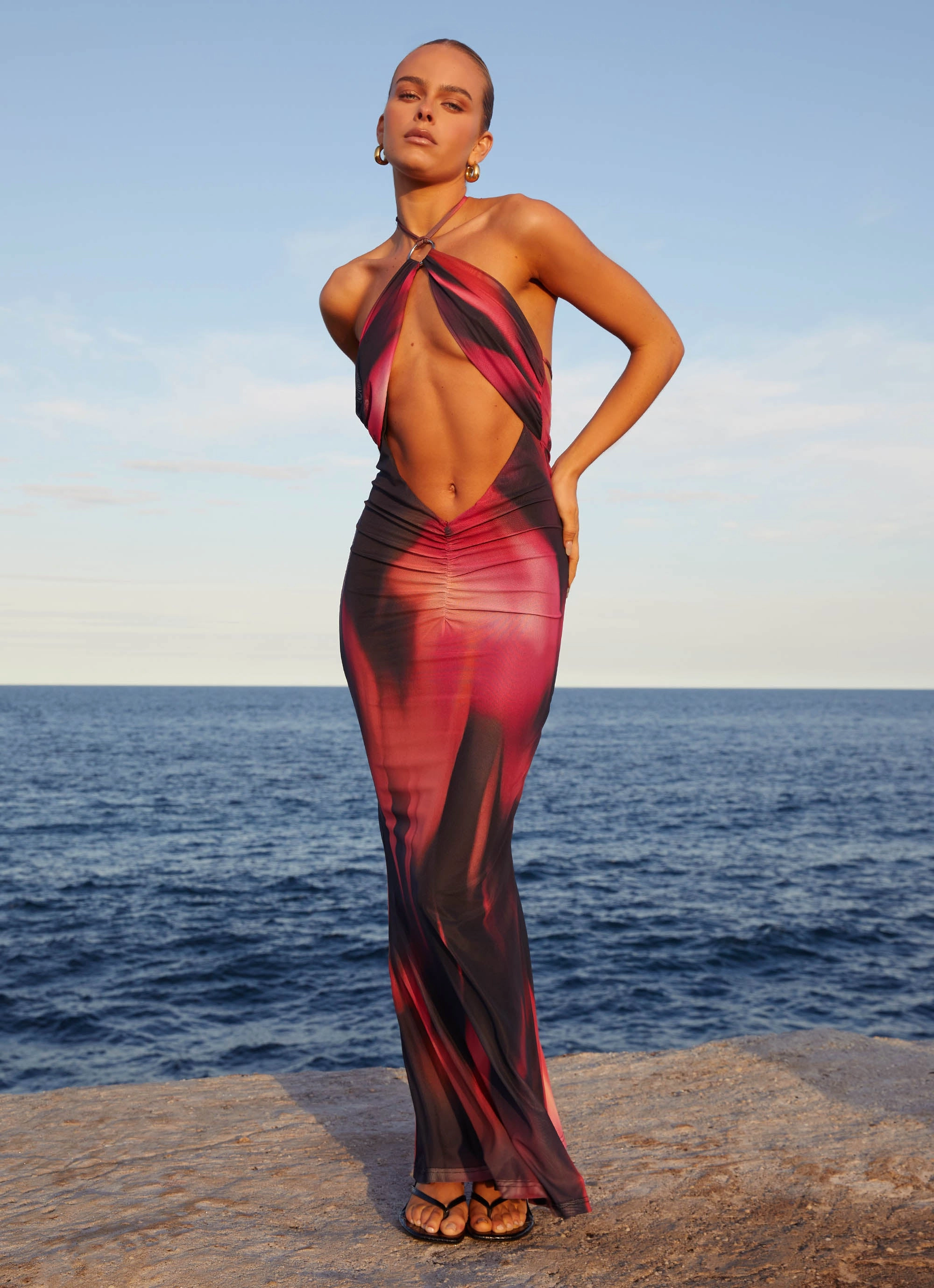 Smooth Motion Villa Light Rheanna Maxi Dress - Pink Print