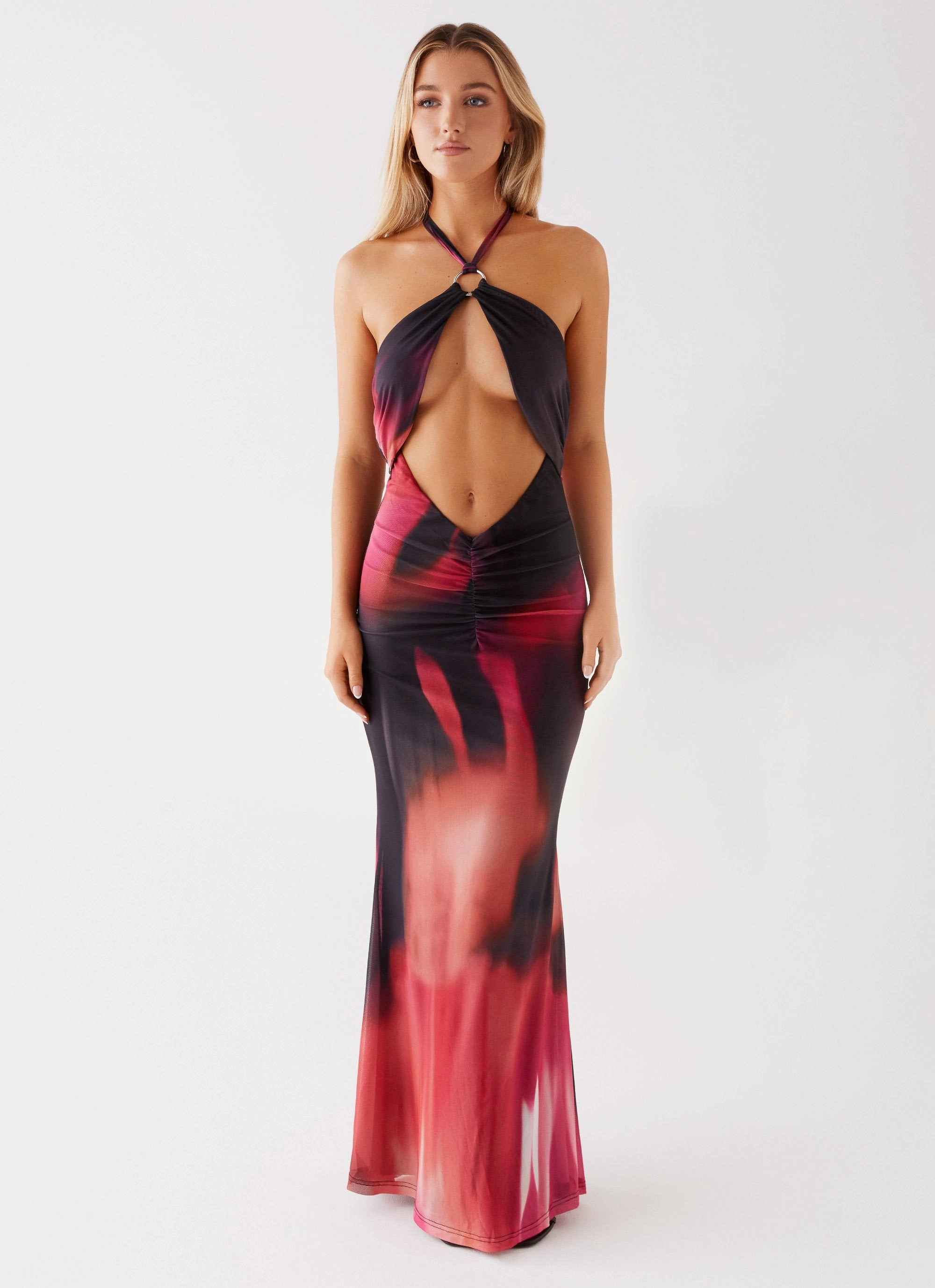Grace Glow Rheanna Maxi Dress - Pink Print