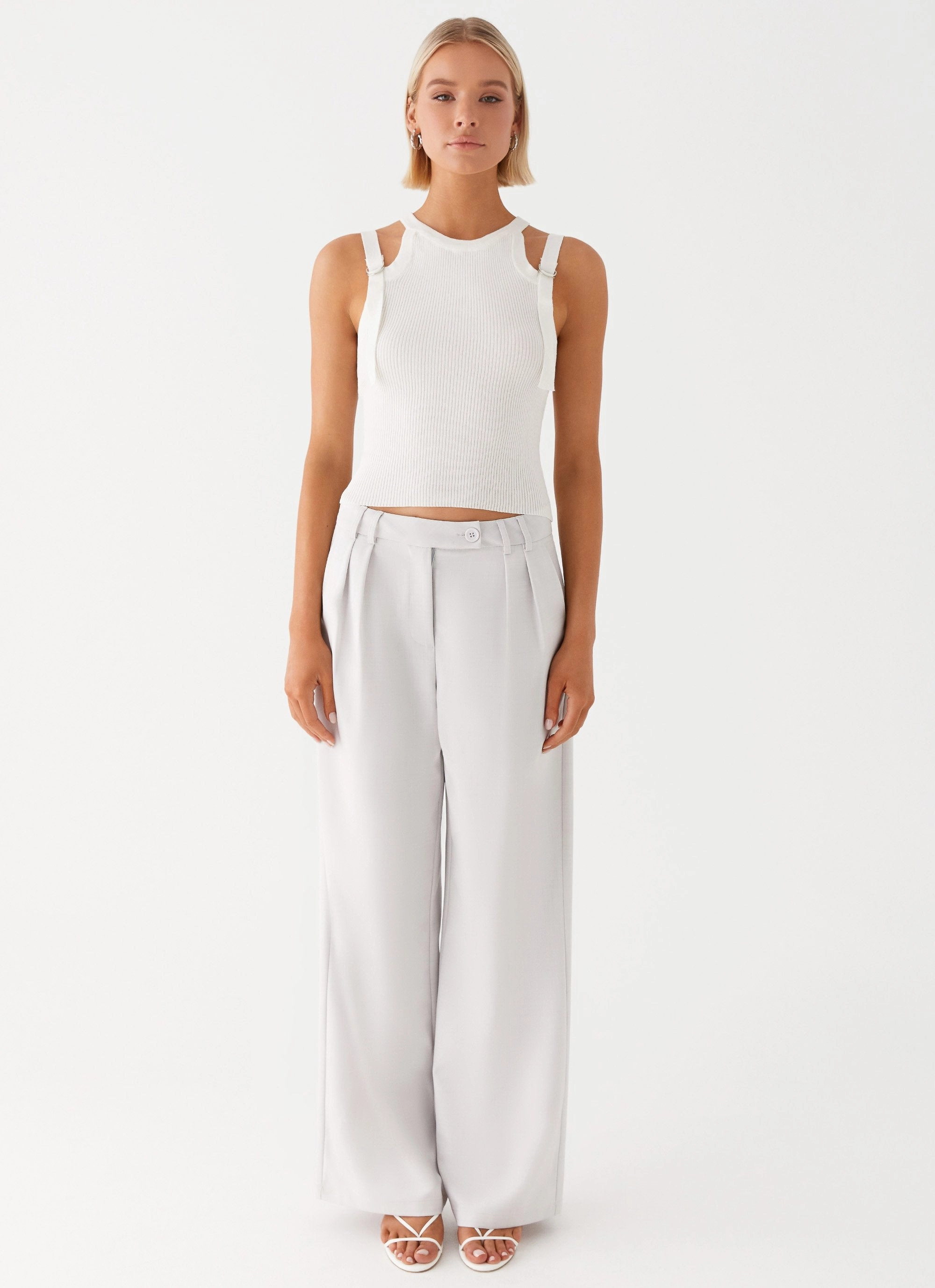 Asha Low Rise Pants - Ivory Practical Wear No Frills Fit