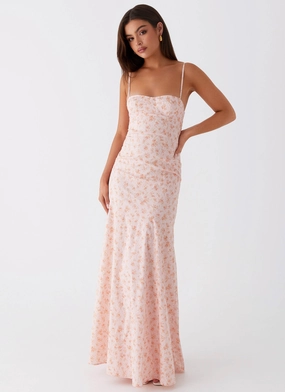 Daywear Mood Britney Maxi Dress - Pink Ditsy Floral