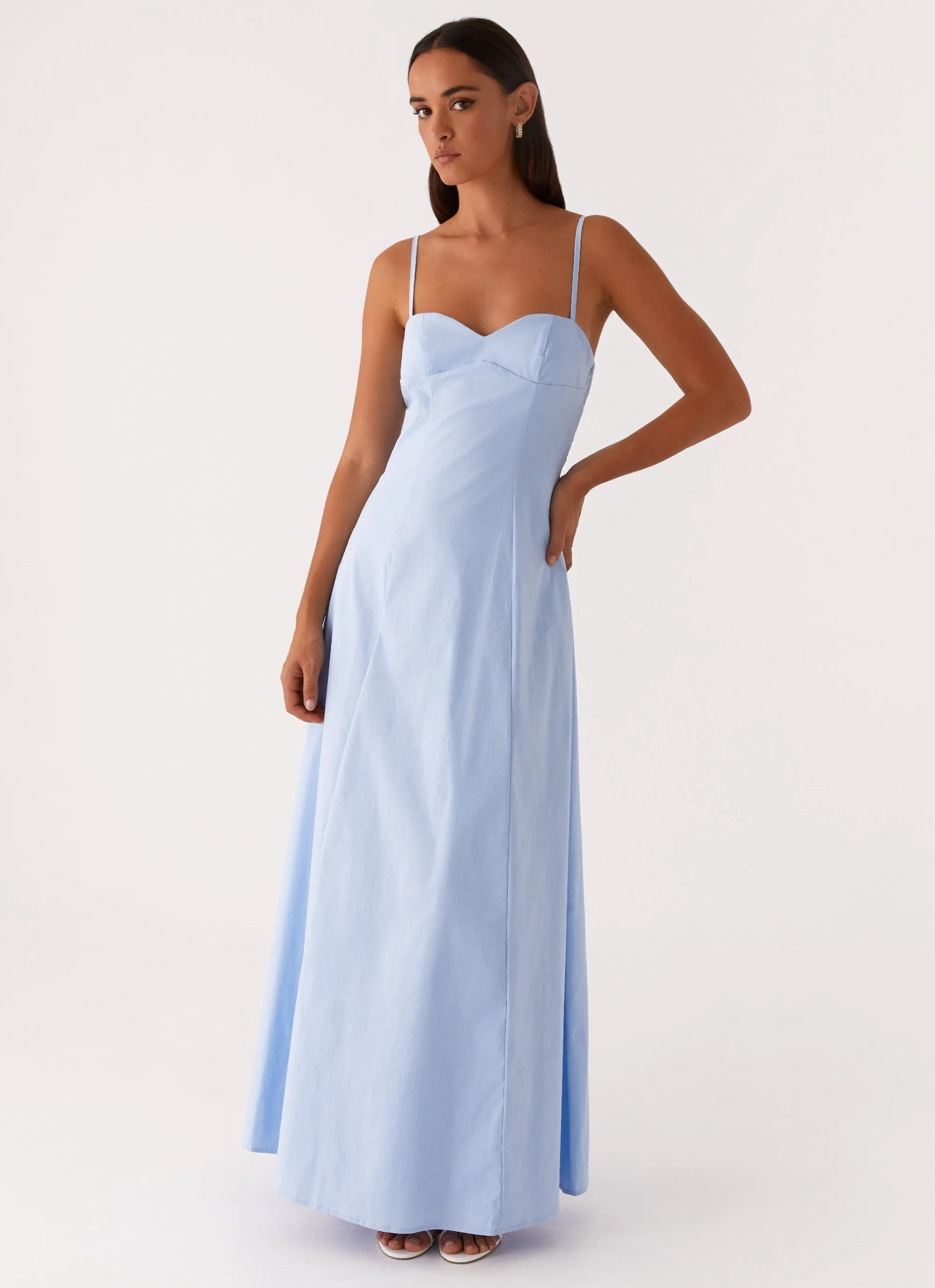 Chic Casual Wear Clear As Day Maxi Dress - Blue