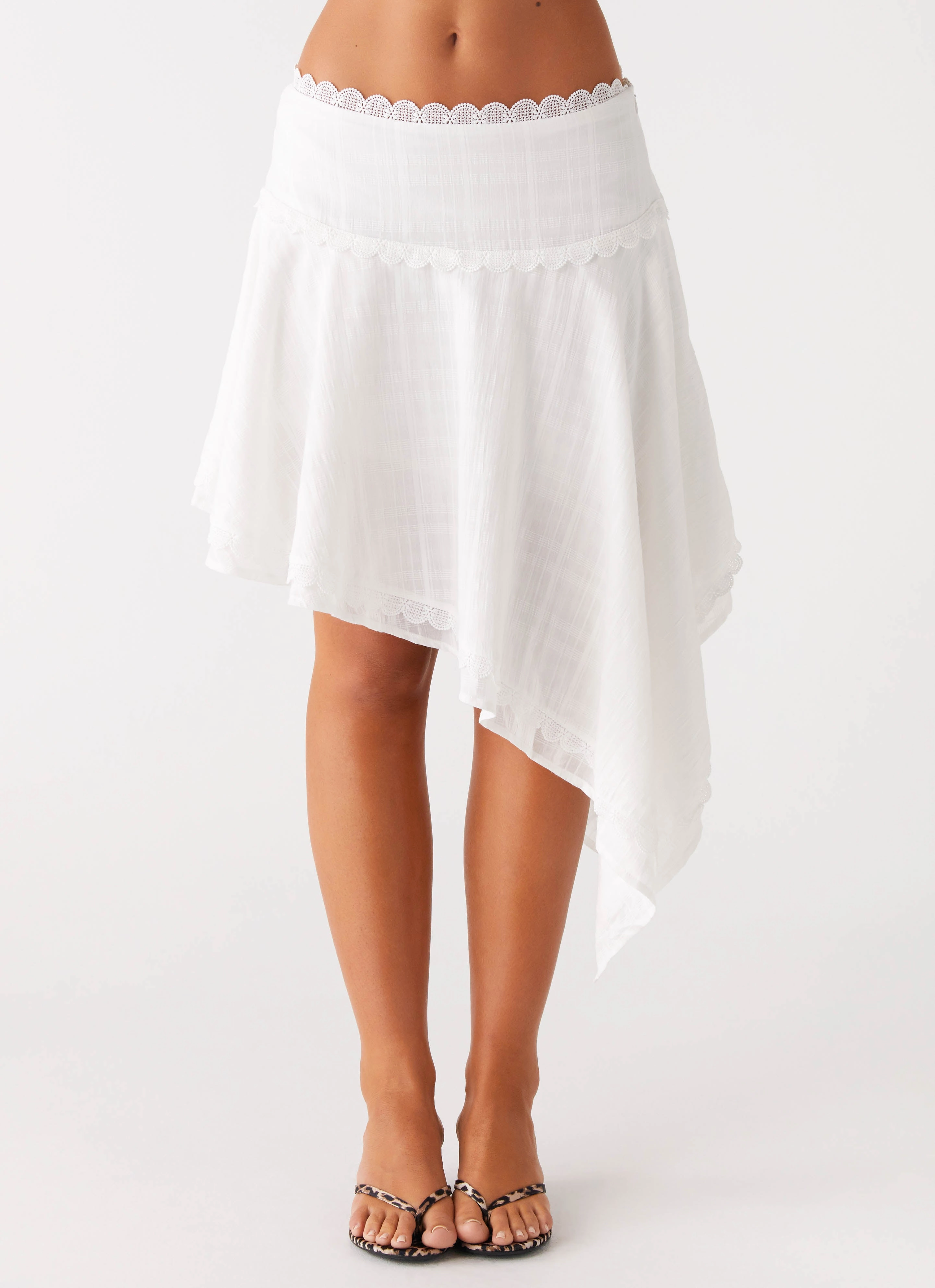 Clearwater Mist Midi Skirt - White Core Fit Design