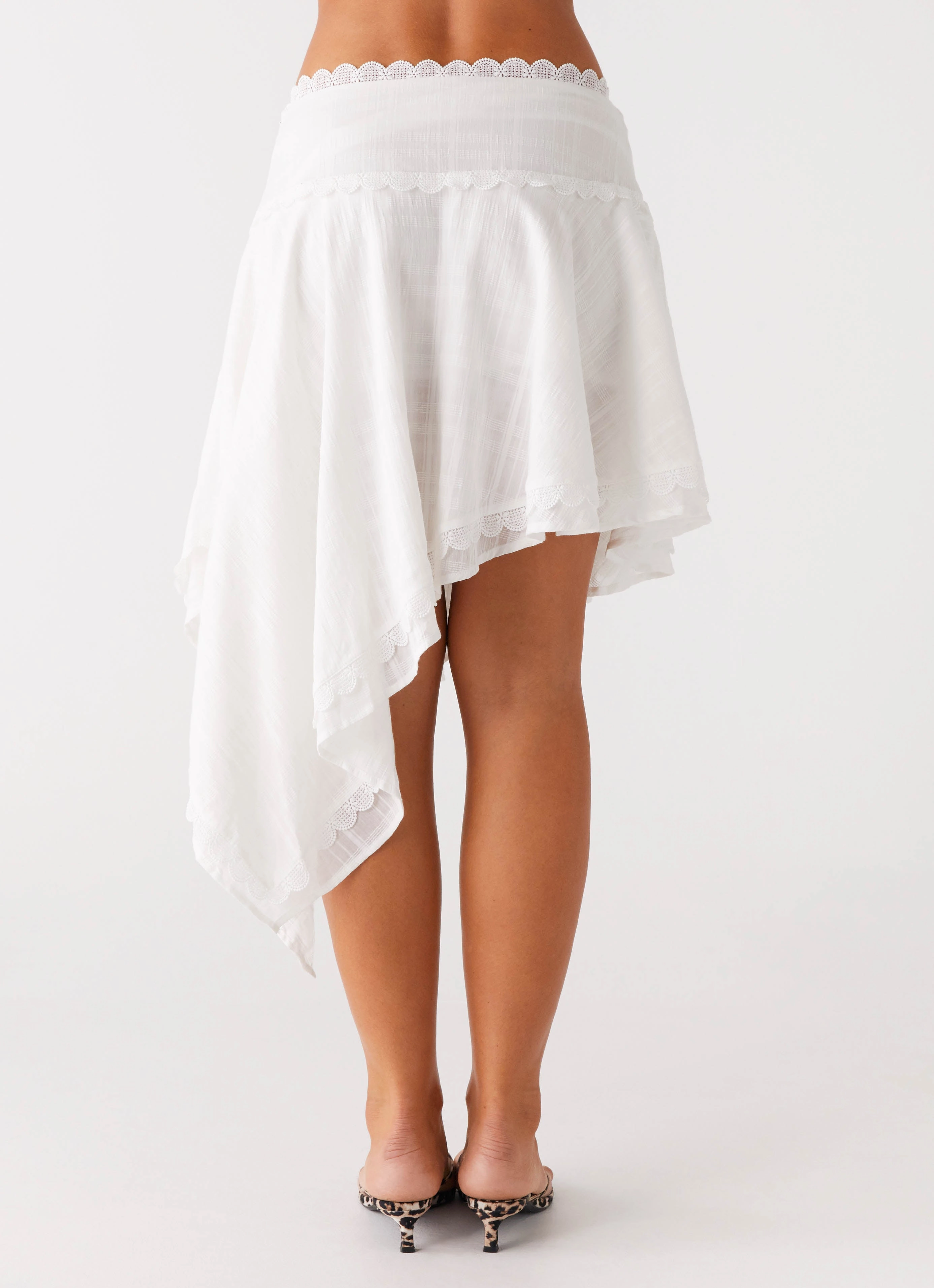 Clearwater Mist Midi Skirt - White Everyday Ease Full Comfort