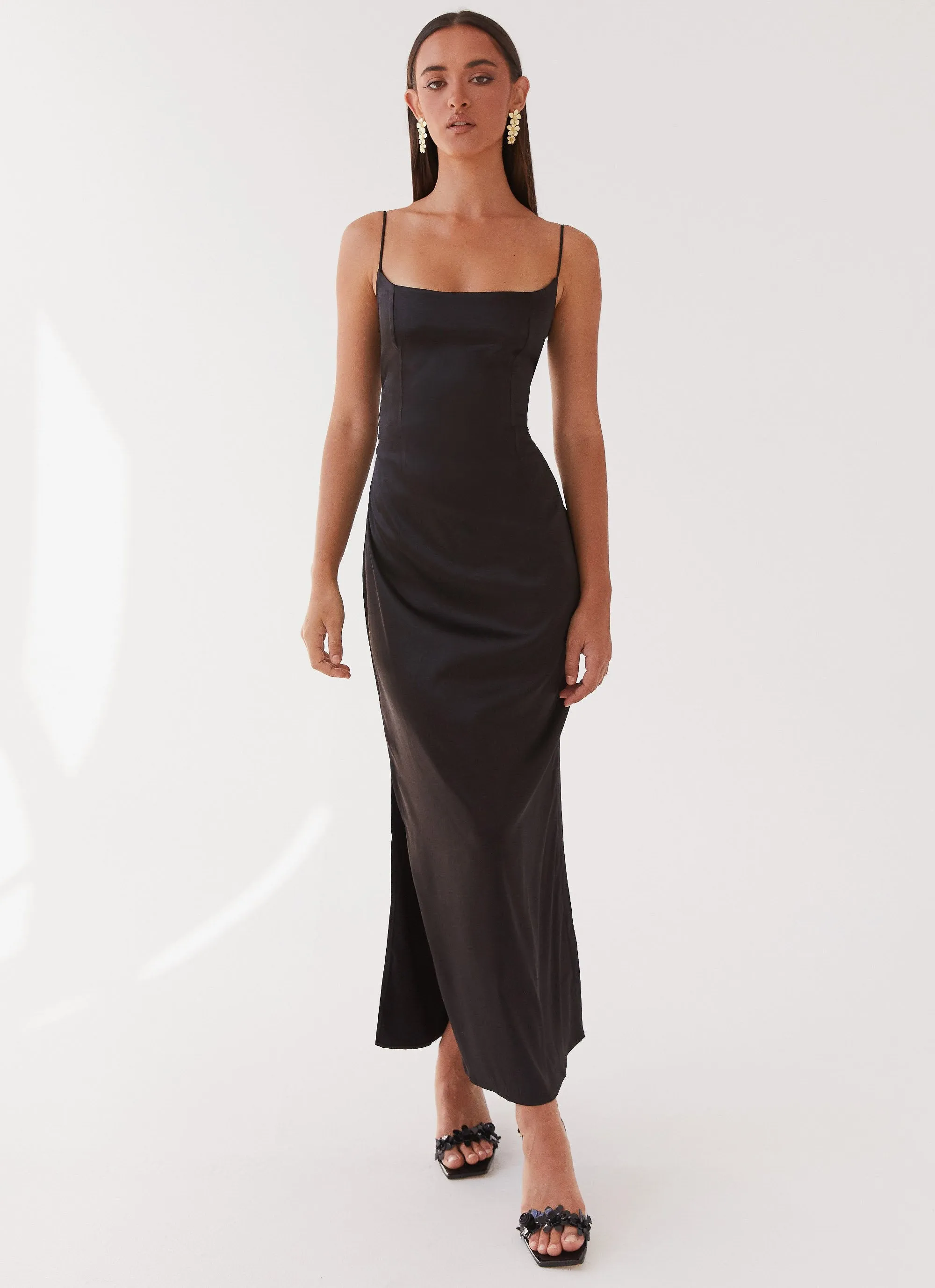Simple Flow Close To You Maxi Dress - Black