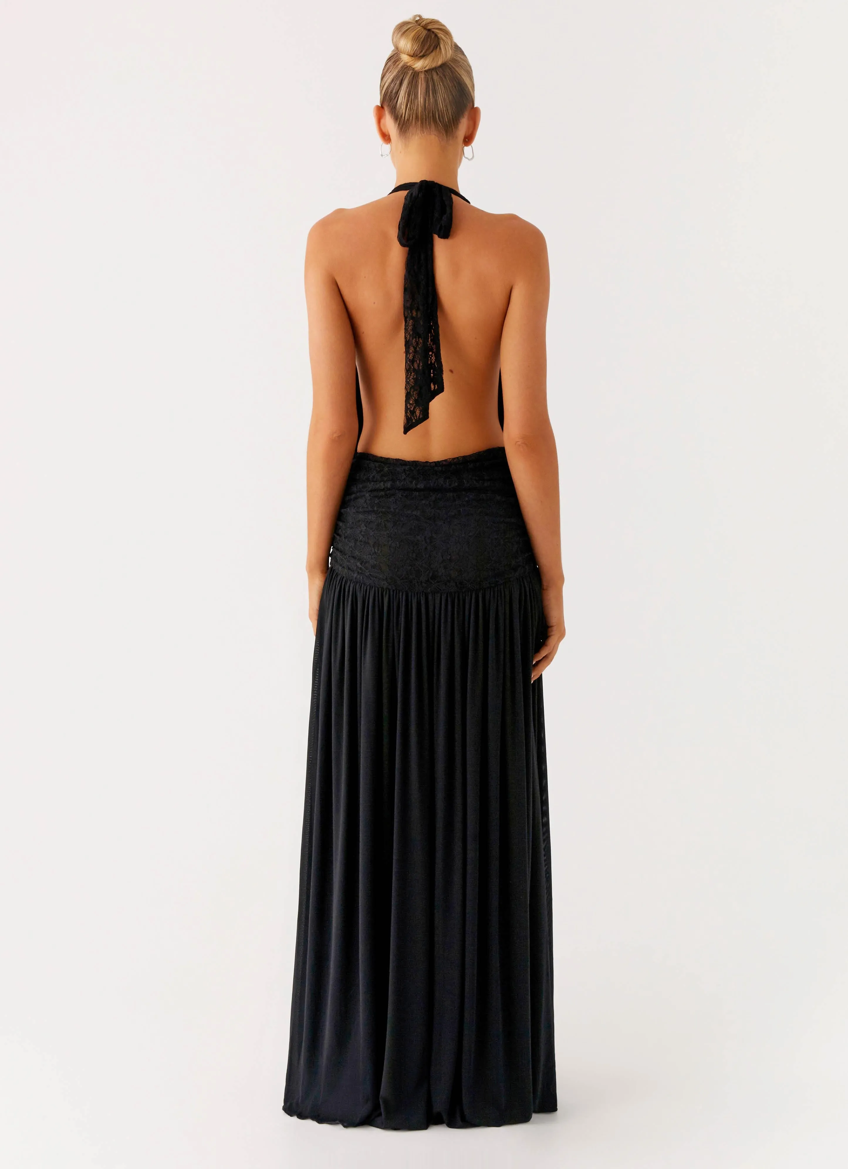 Full Attention Maxi Dress - Black Natural Light