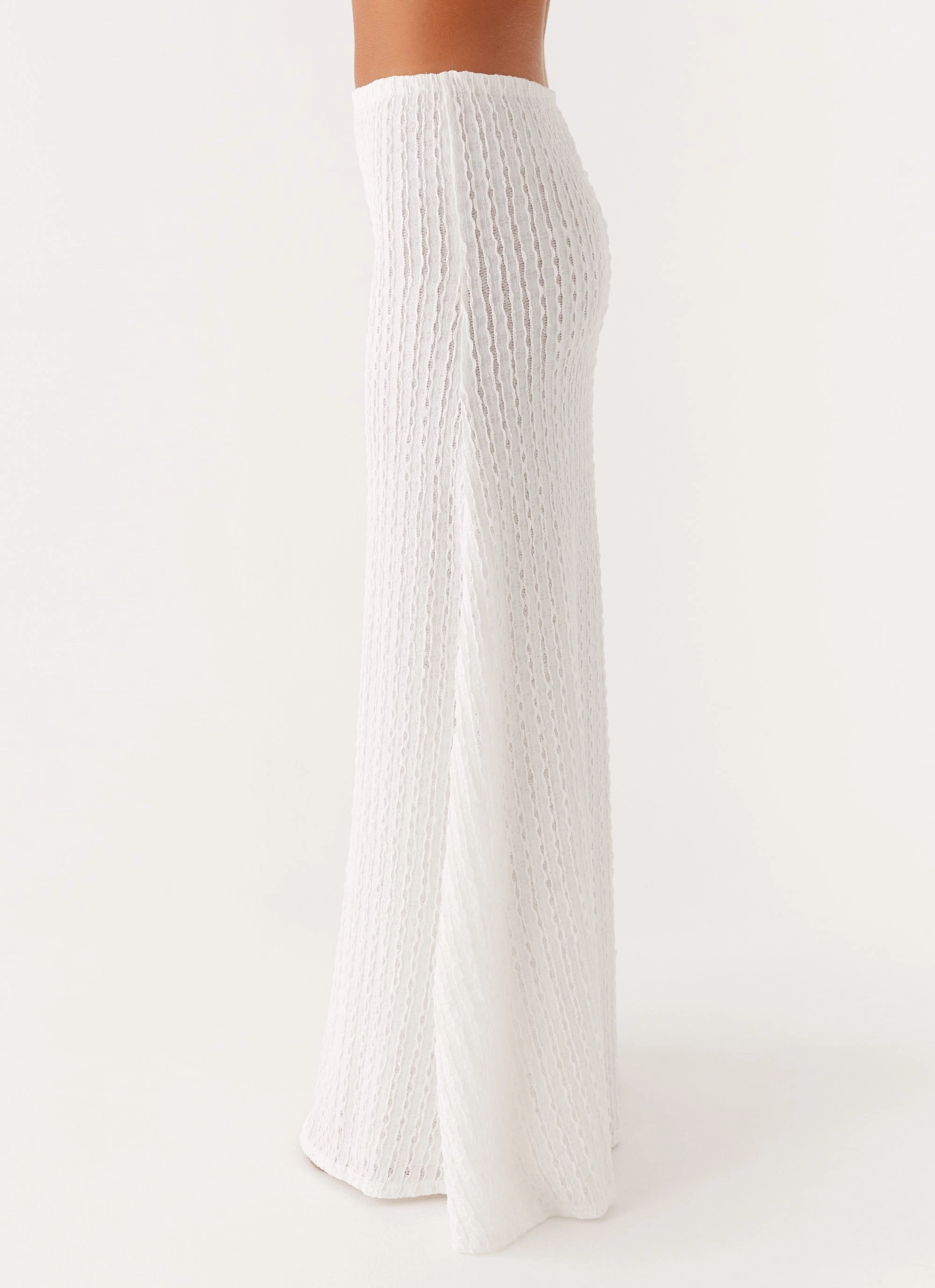 Sustainable Fabric Cozy Casual Clovelly Maxi Skirt - White