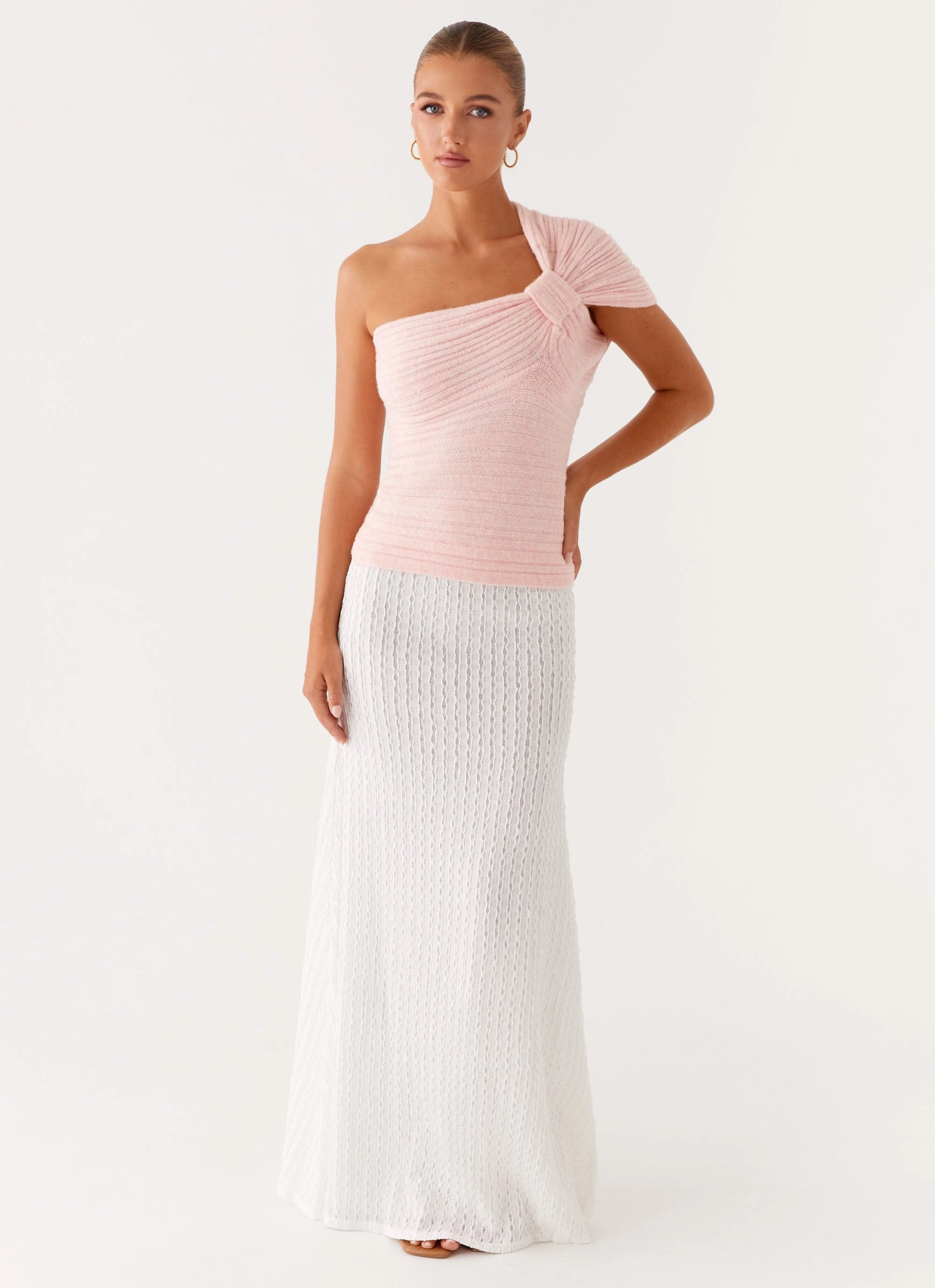 Classic Fit Clovelly Maxi Skirt - White
