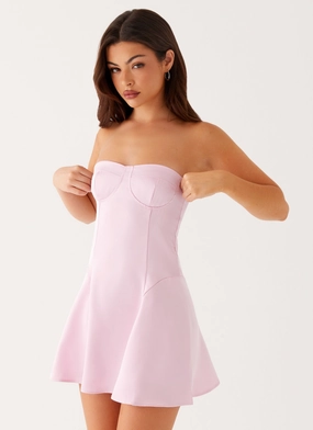 Relaxed Layer Heart Glow Tamika Mini Dress - Pink