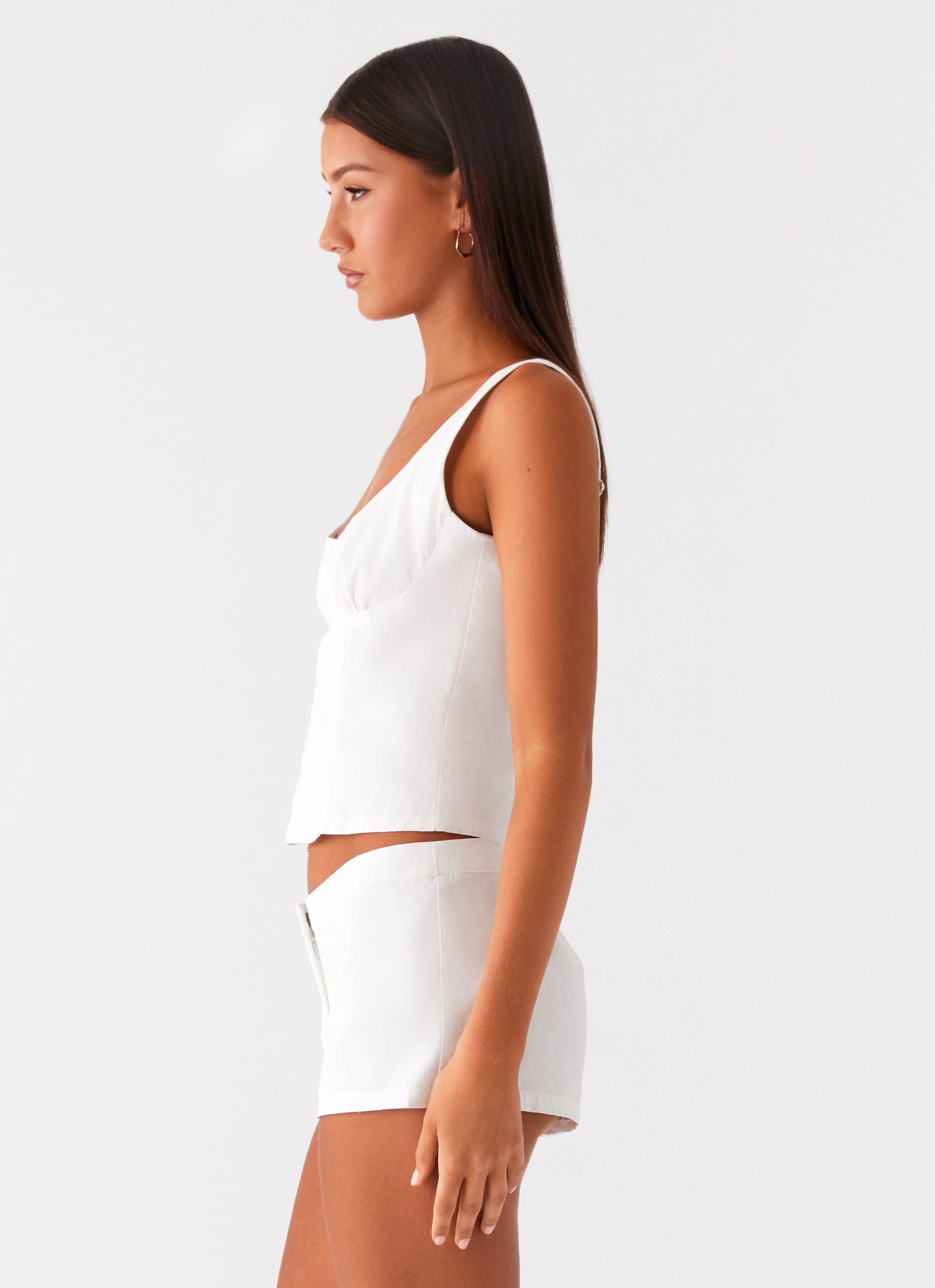 Coastline Bustier Top - White AntiPillTreatment