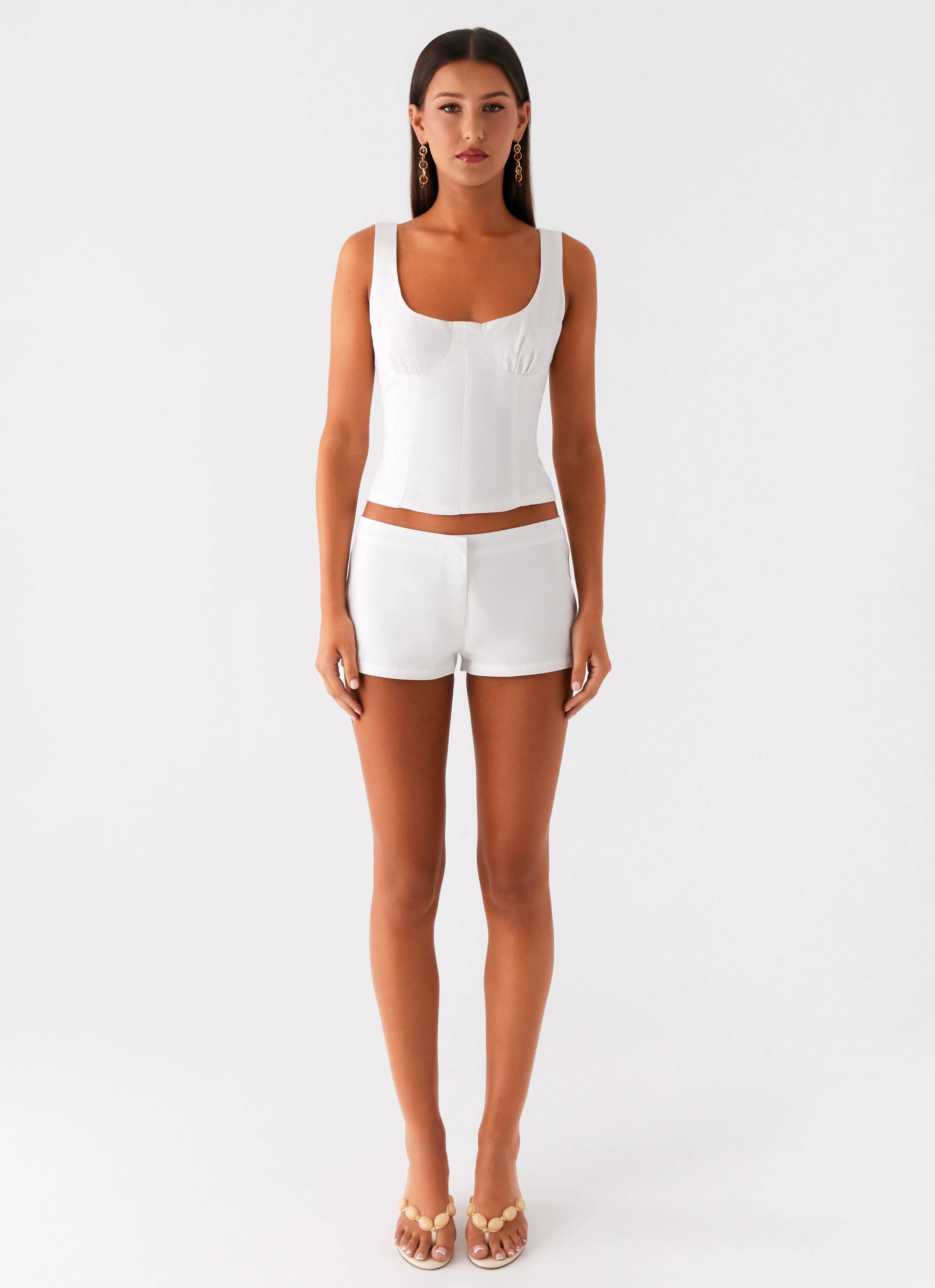 Day Ready OdorResistant Coastline Mini Shorts - White