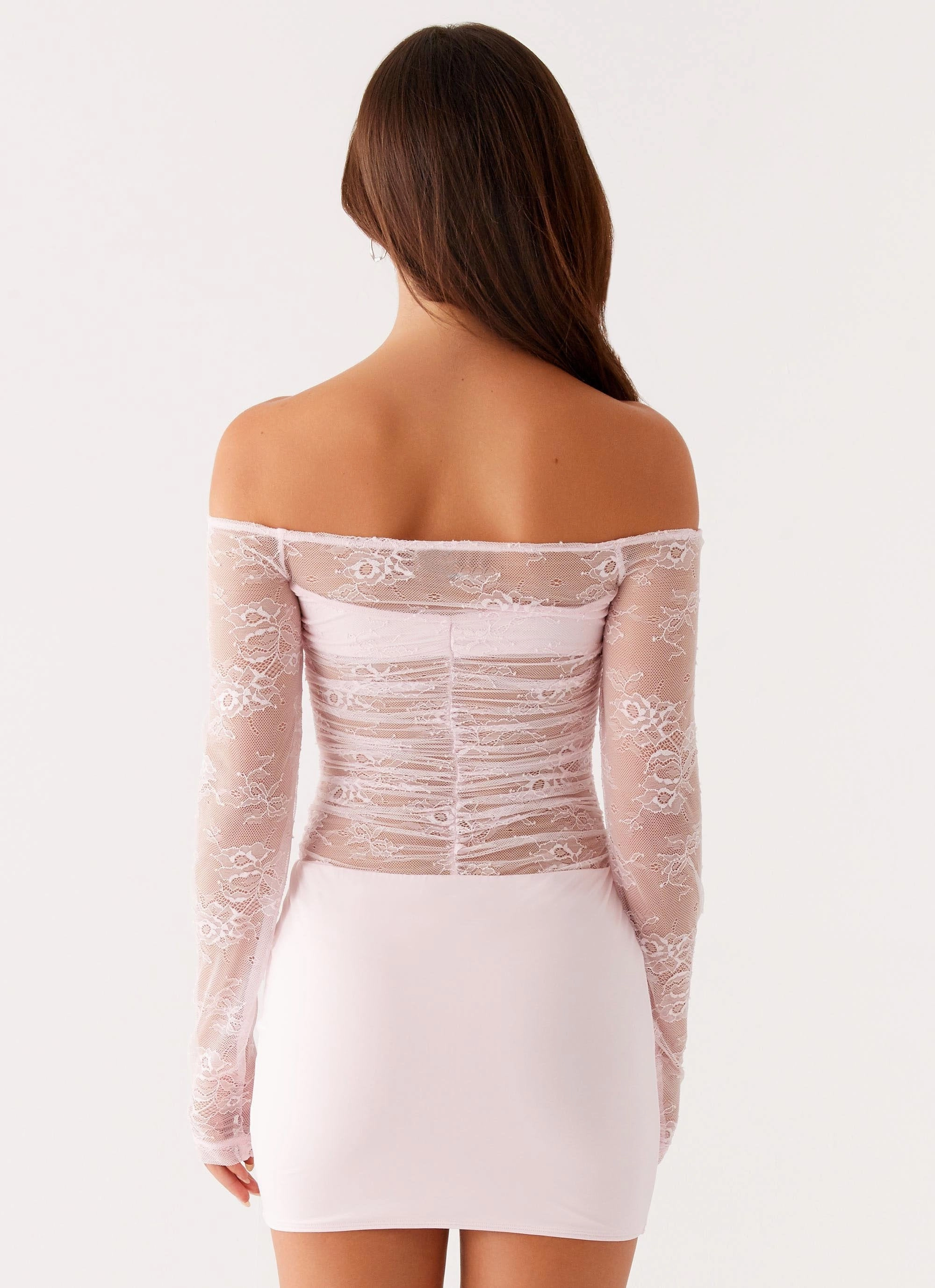 Machine-washable Collide Lace Mini Dress - Pink