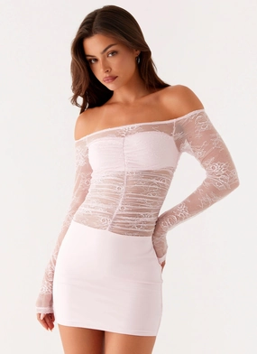 Collide Lace Mini Dress - Pink Sweet Mood Urban Edge