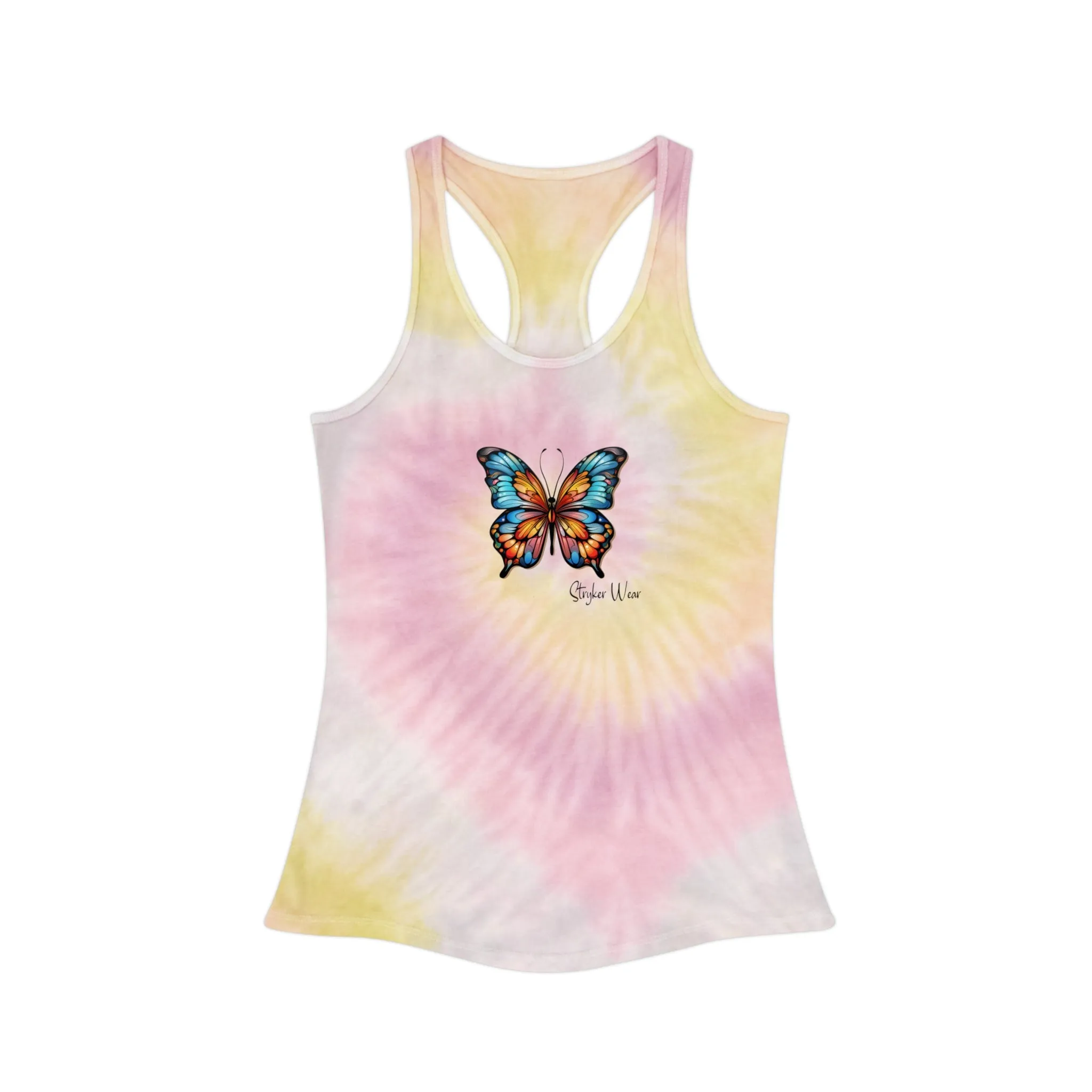 Colorful Butterfly | Tie Dye Racerback Tank Top