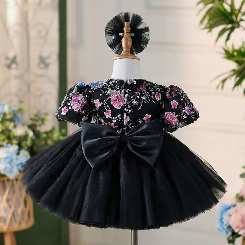Colorful Floral Dress Embroidered Little Princess Dress Little Princess's Dream Garden