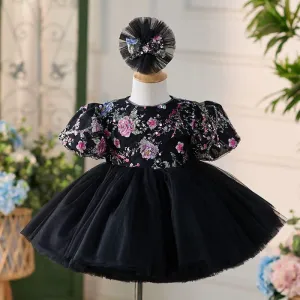 Colorful Floral Dress Embroidered Little Princess Dress Little Princess's Dream Garden