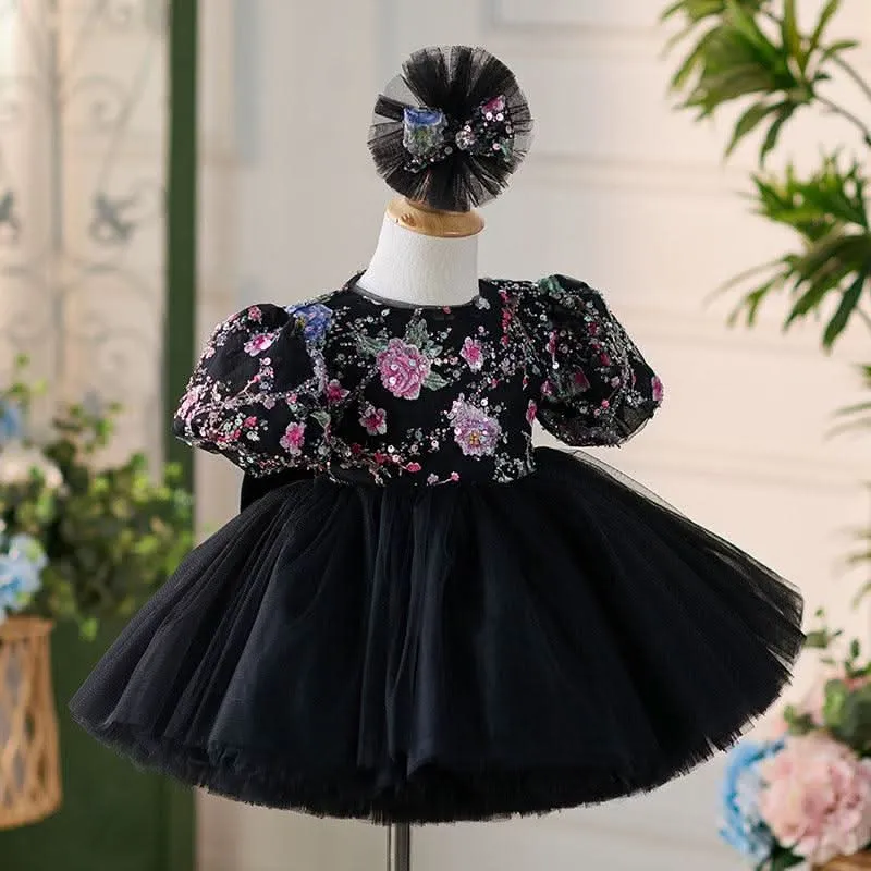 Colorful Floral Dress Embroidered Little Princess Dress Little Princess's Dream Garden