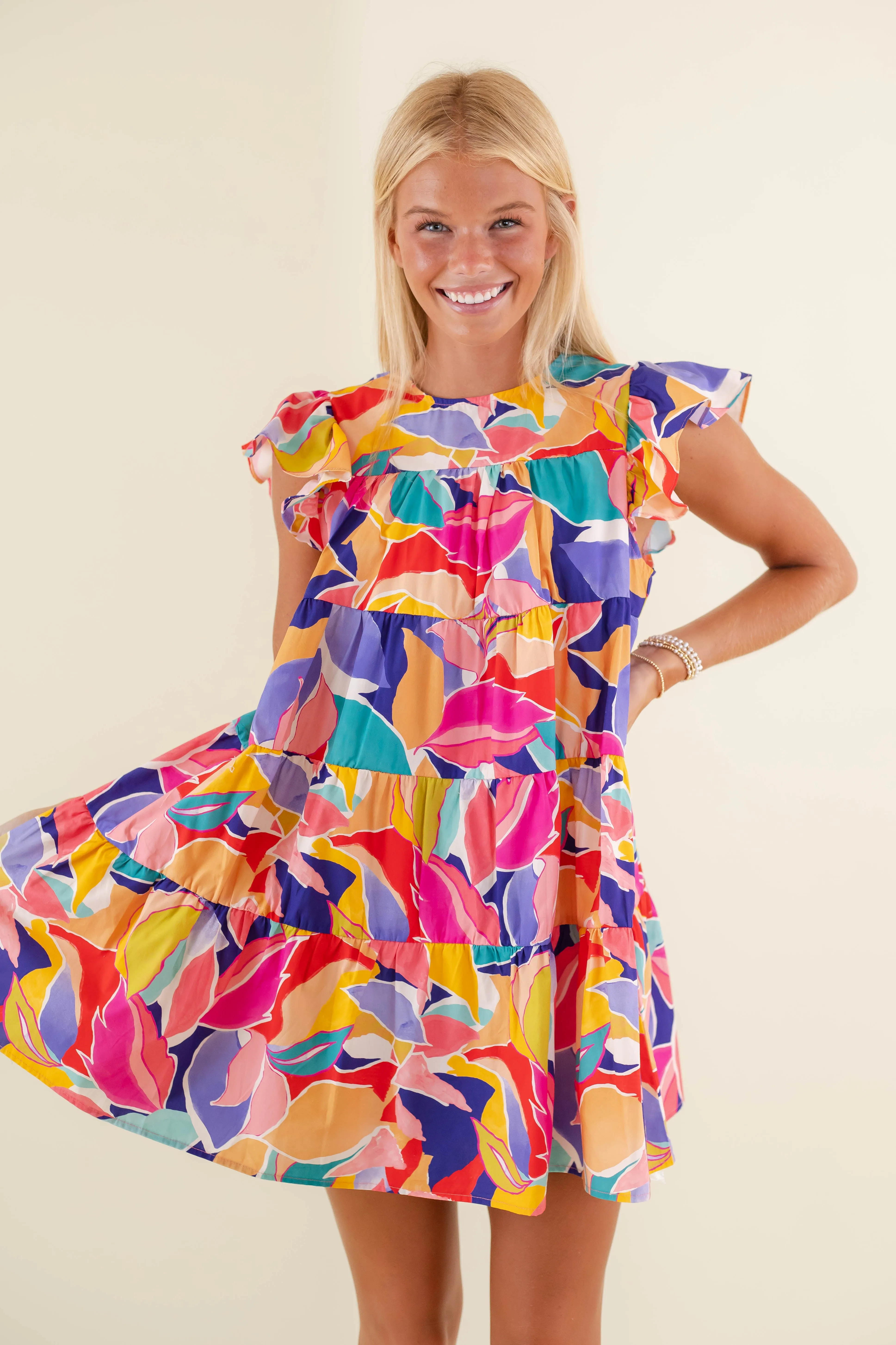 Layered Form Soft Comfort Colorful Thoughts Dress