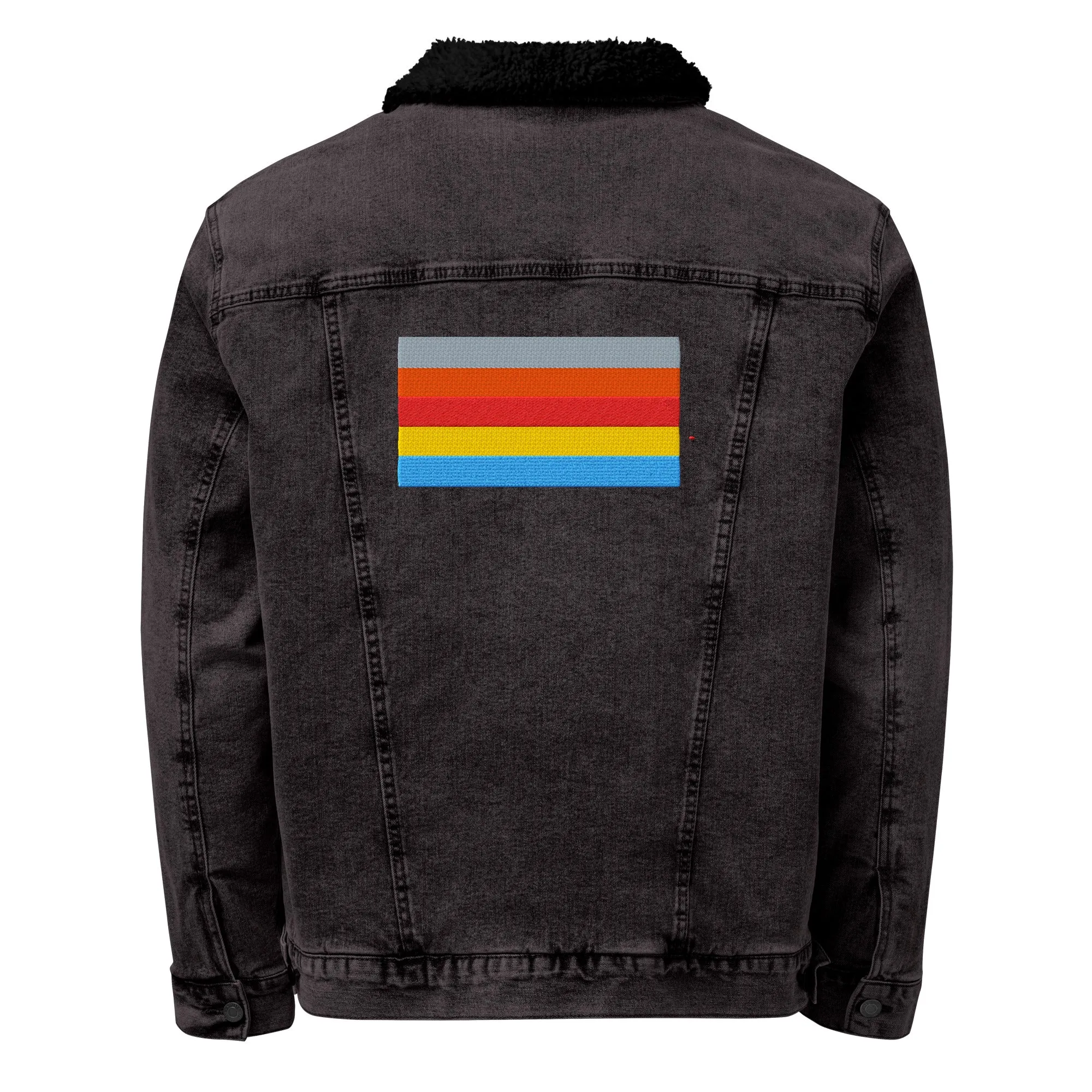 COLORFUL Unisex Denim Sherpa Jacket