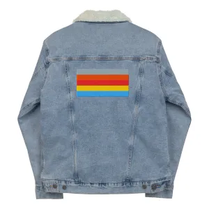COLORFUL Unisex Denim Sherpa Jacket